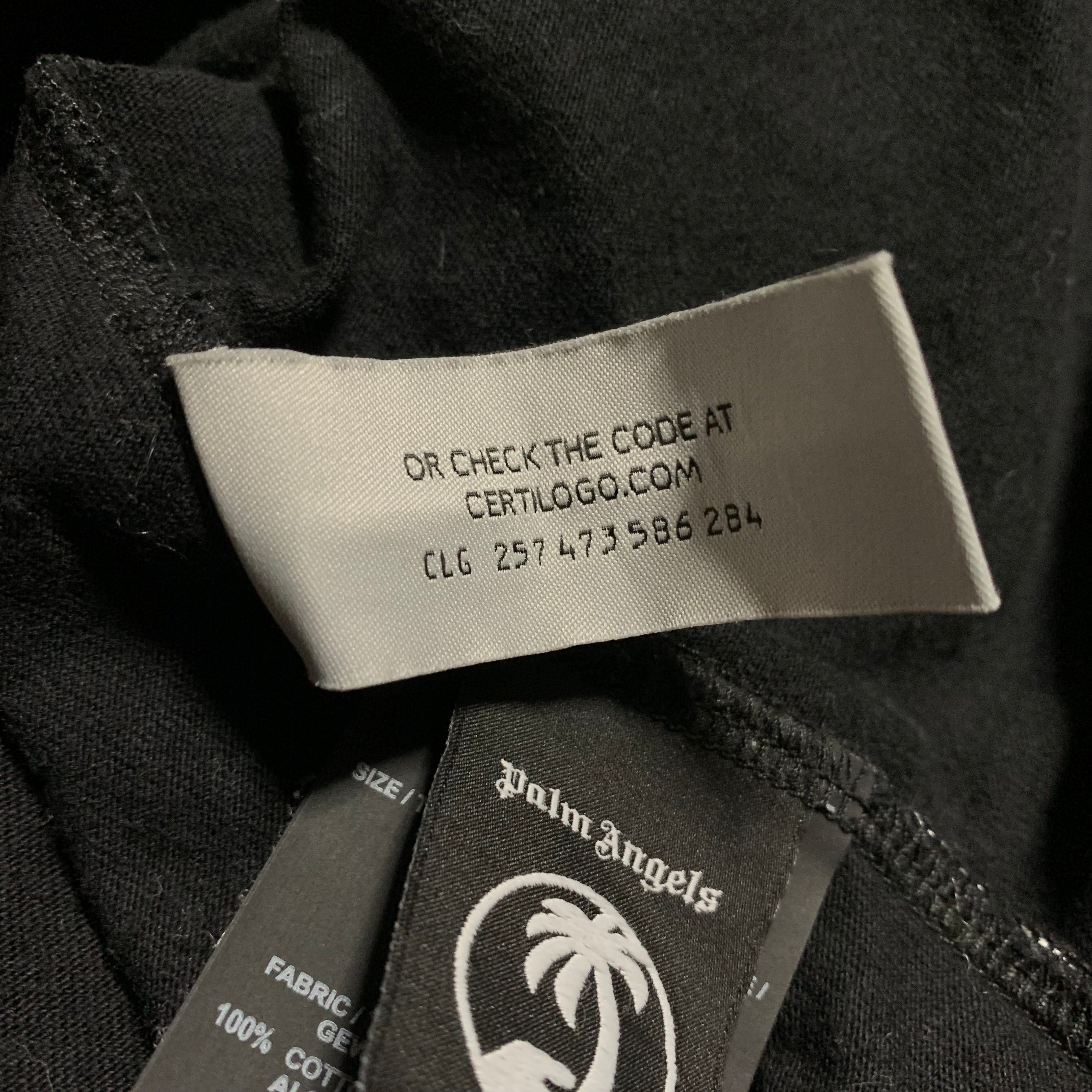 Palm Angels Medium Sprayed Star Black Tee Graffiti