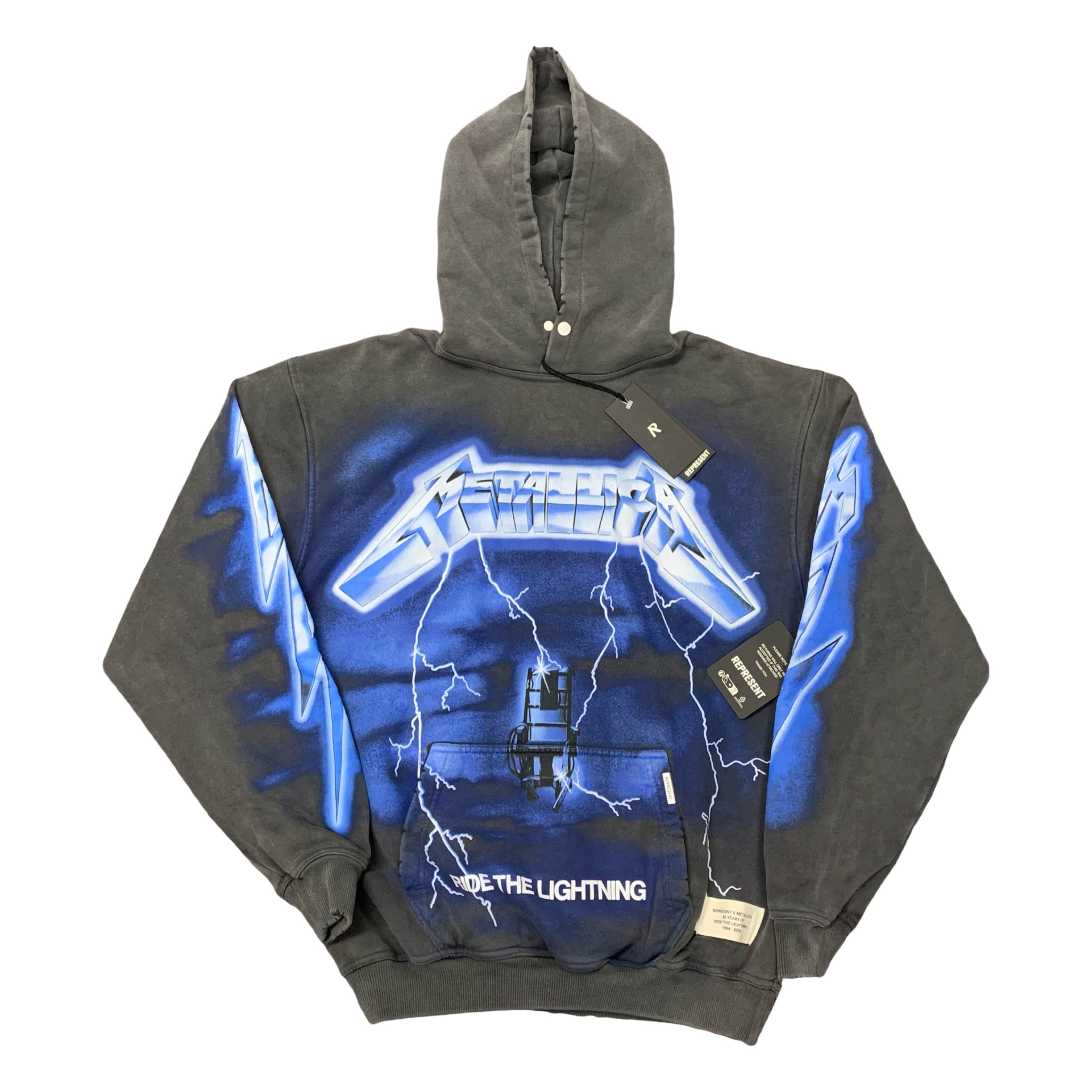 Represent XS Hoodie Metallica Ride The Lighting Vintage Grey Hoodie