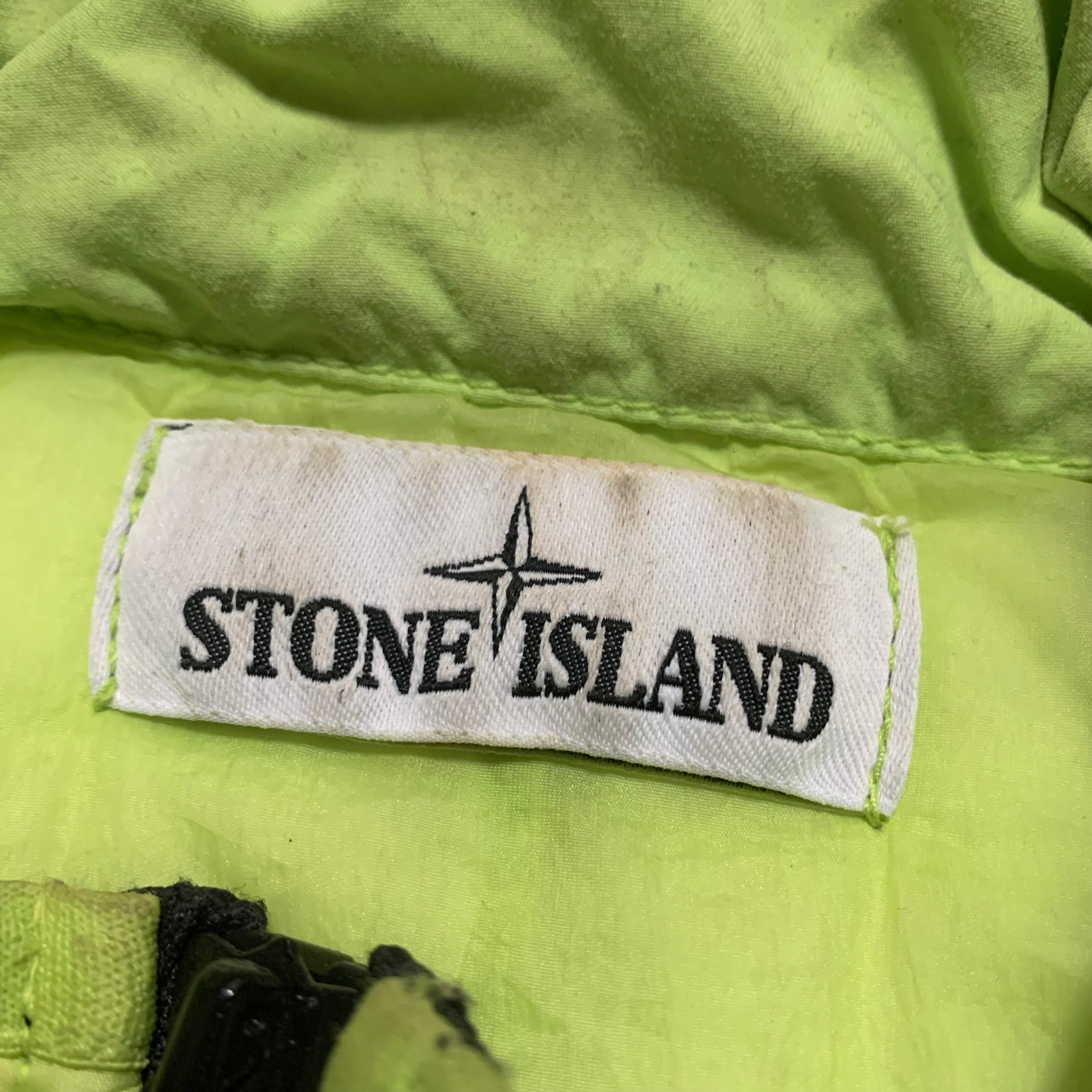 Stone Island Medium Lime Green Garment Dyed Crinkle Reps NY Jacket 2019