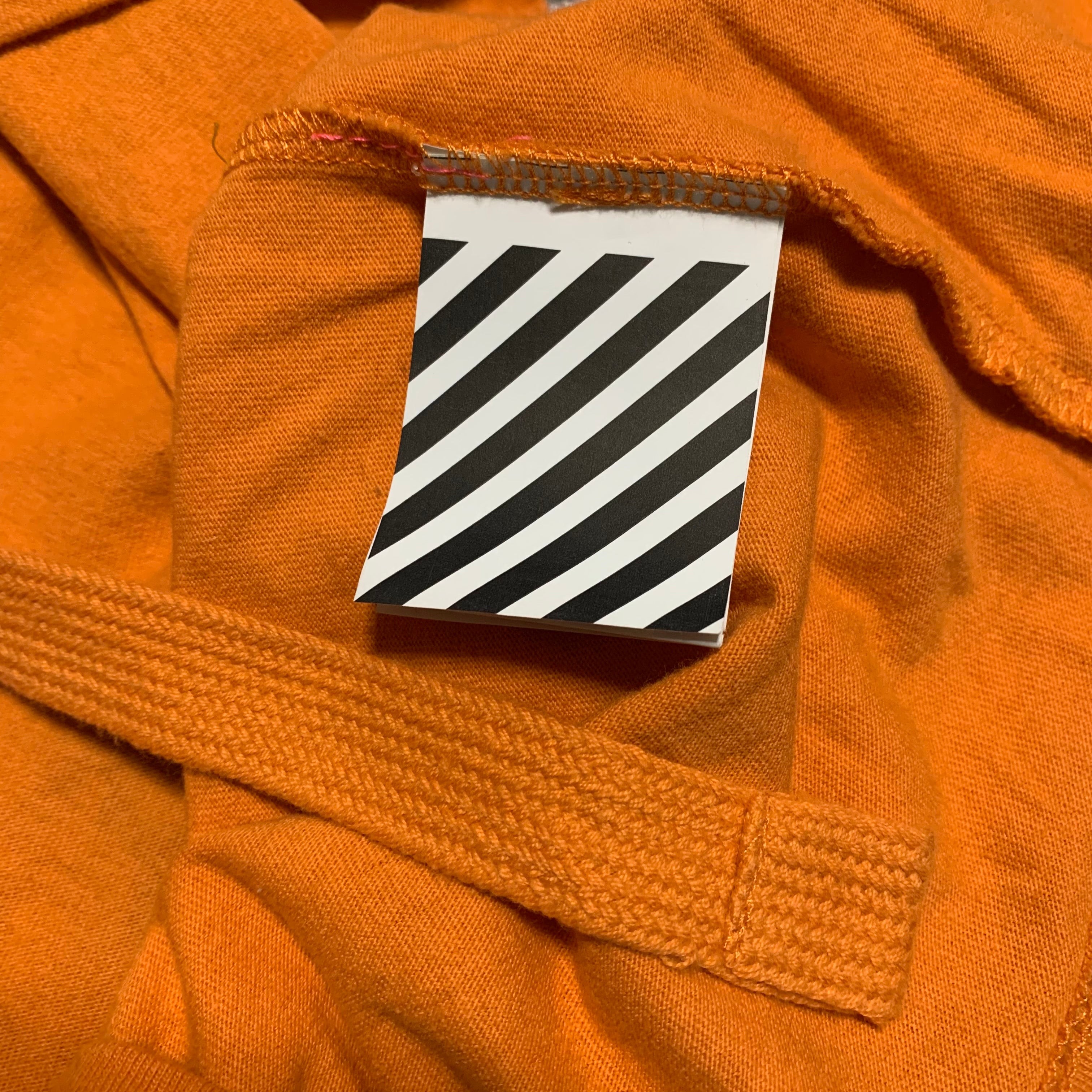 Off White XS Spray Paint Arrows Orange Tee Virgil Abloh 2020