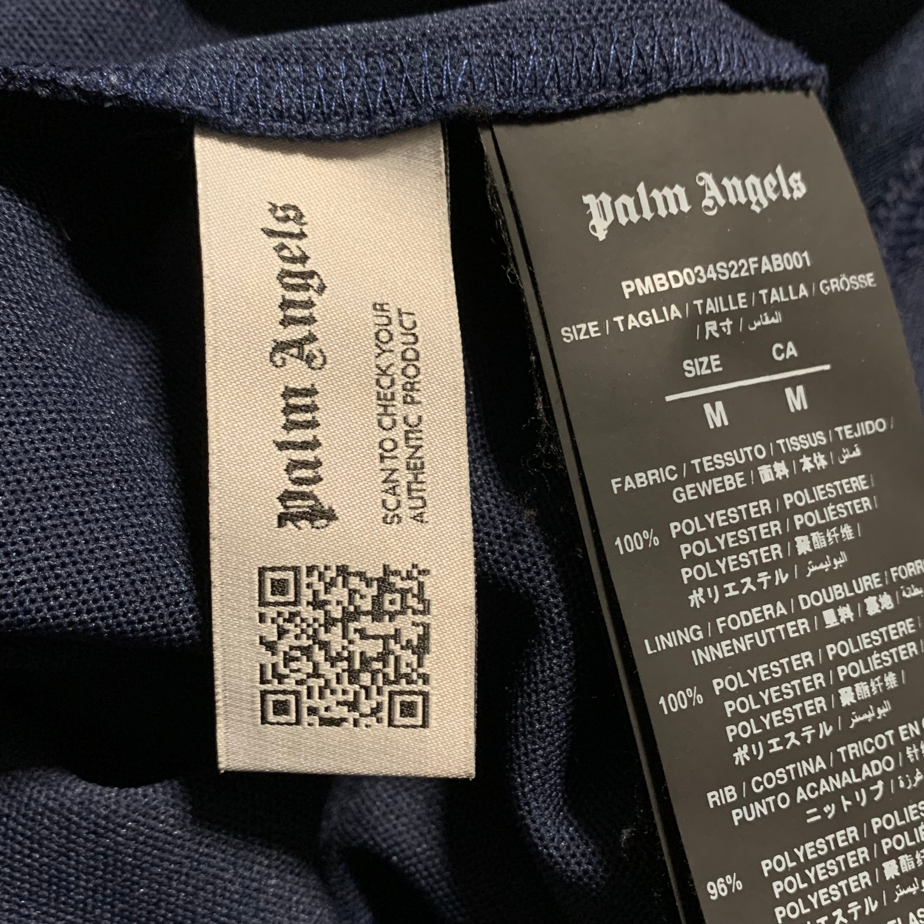 Palm Angels Medium Track Jacket V Colour Block Blue Jacket