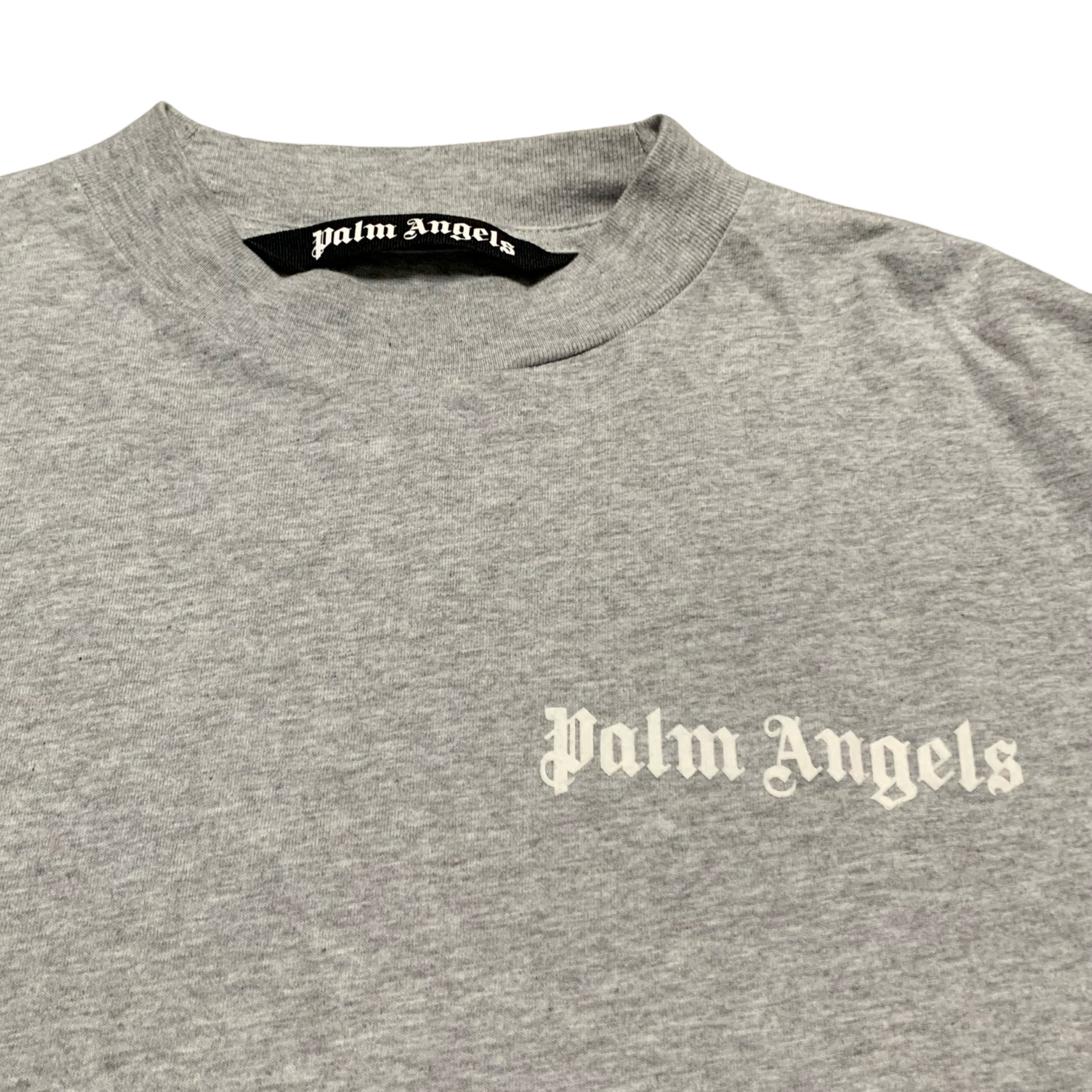 Palm Angels Small Logo Grey Tee