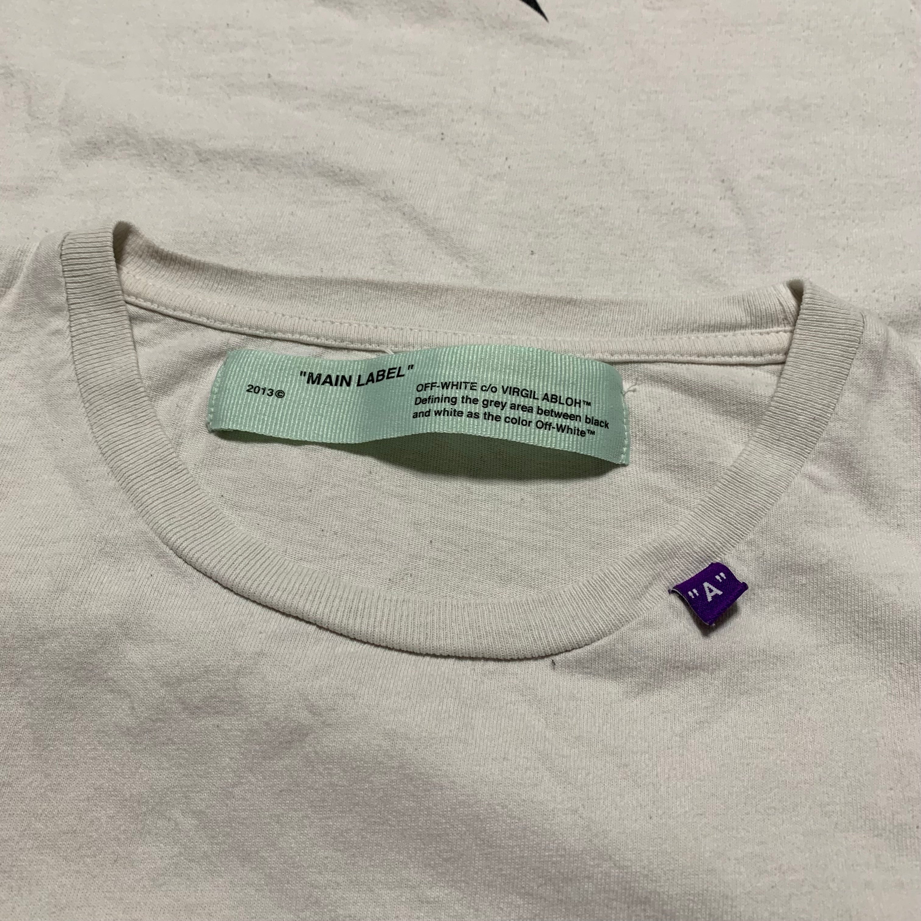 Off White Medium Spell Out White Tee Virgil Abloh