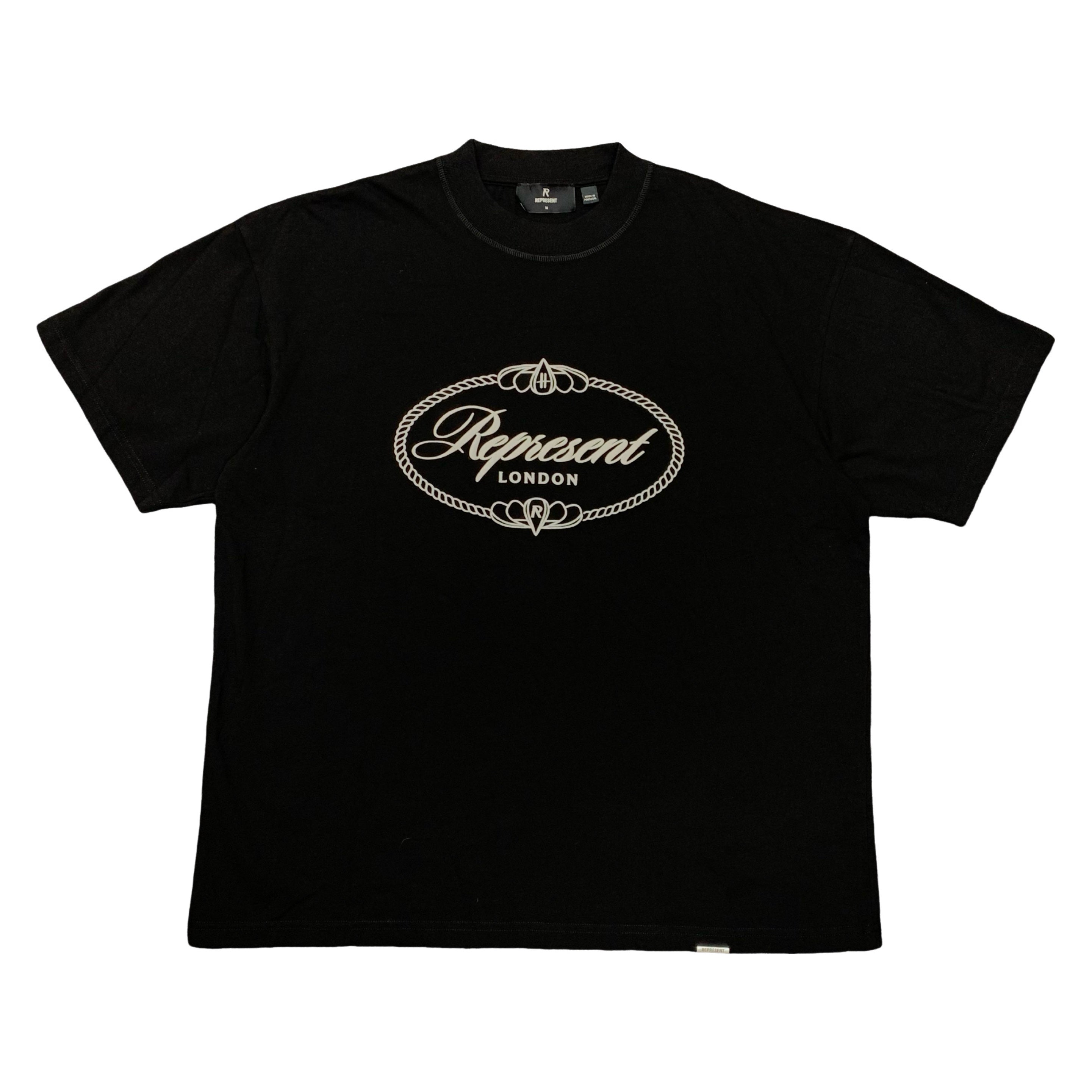 Represent Medium Tee Harrods Crest Black T-Shirt