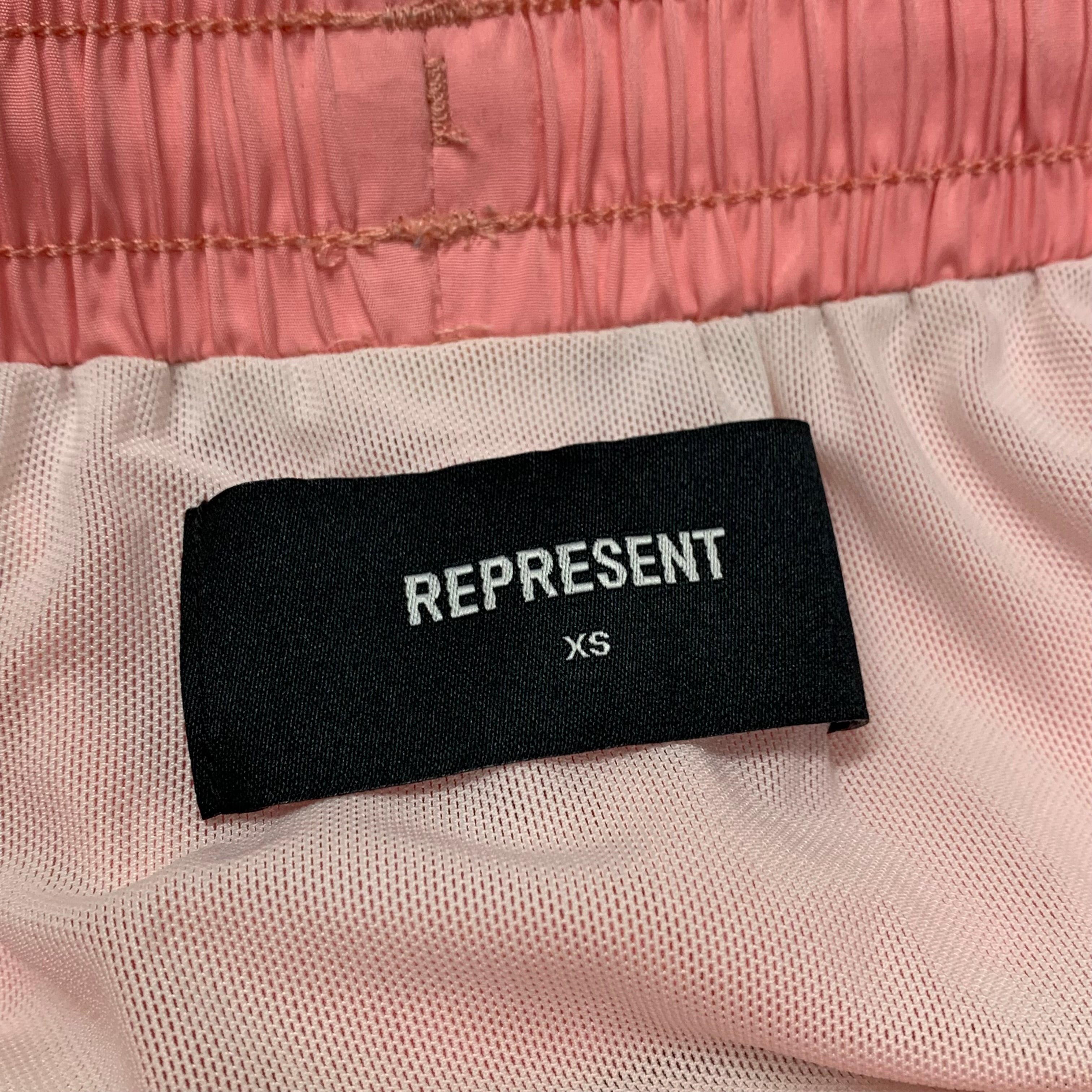 Represent XS Swim Shorts Pink REP Logo Bottoms