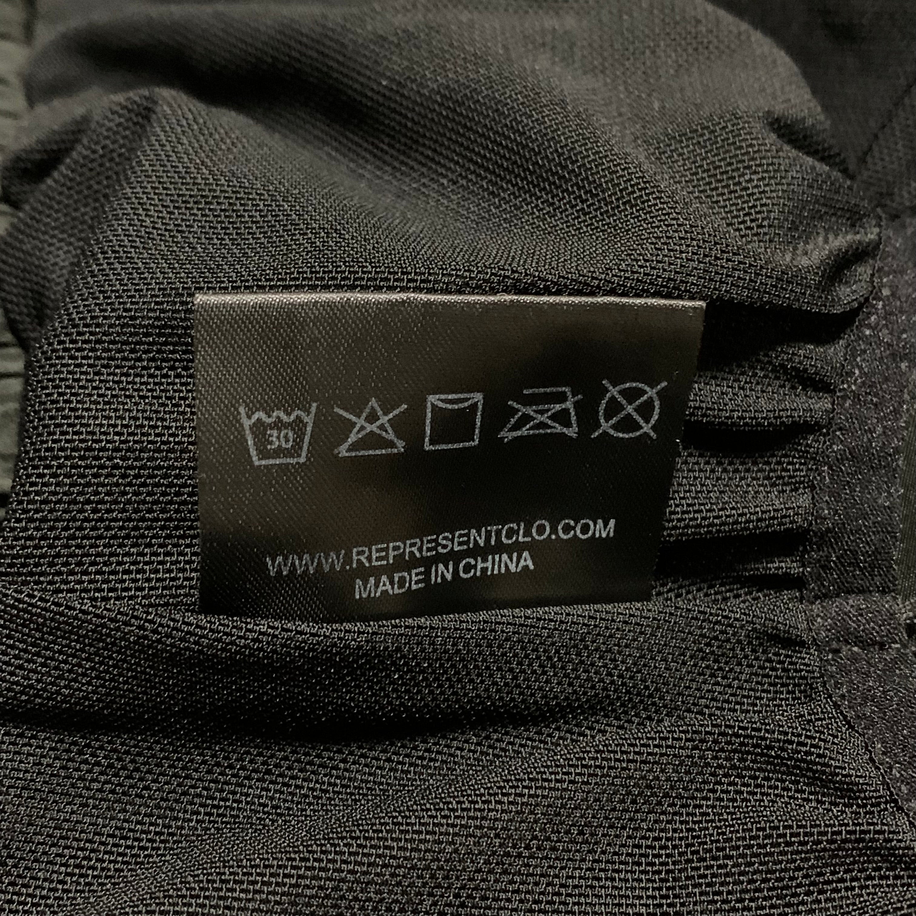 Represent Medium Swim Shorts Logo All Over Black