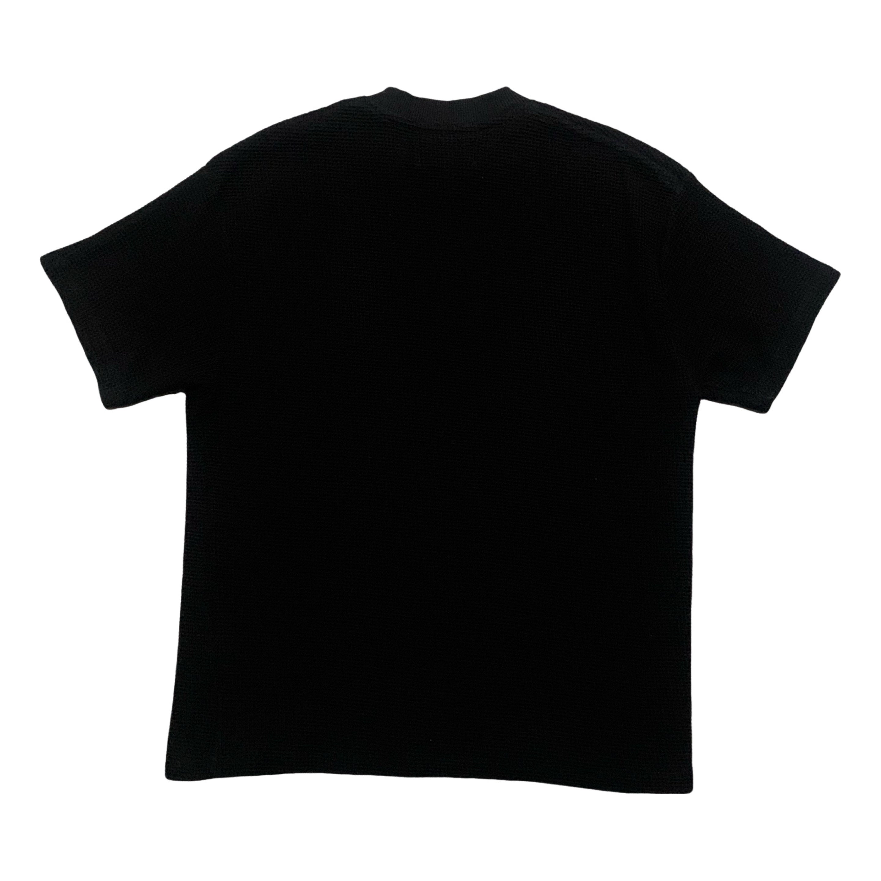 Represent Medium Waffle Blanks Jet Black Tee