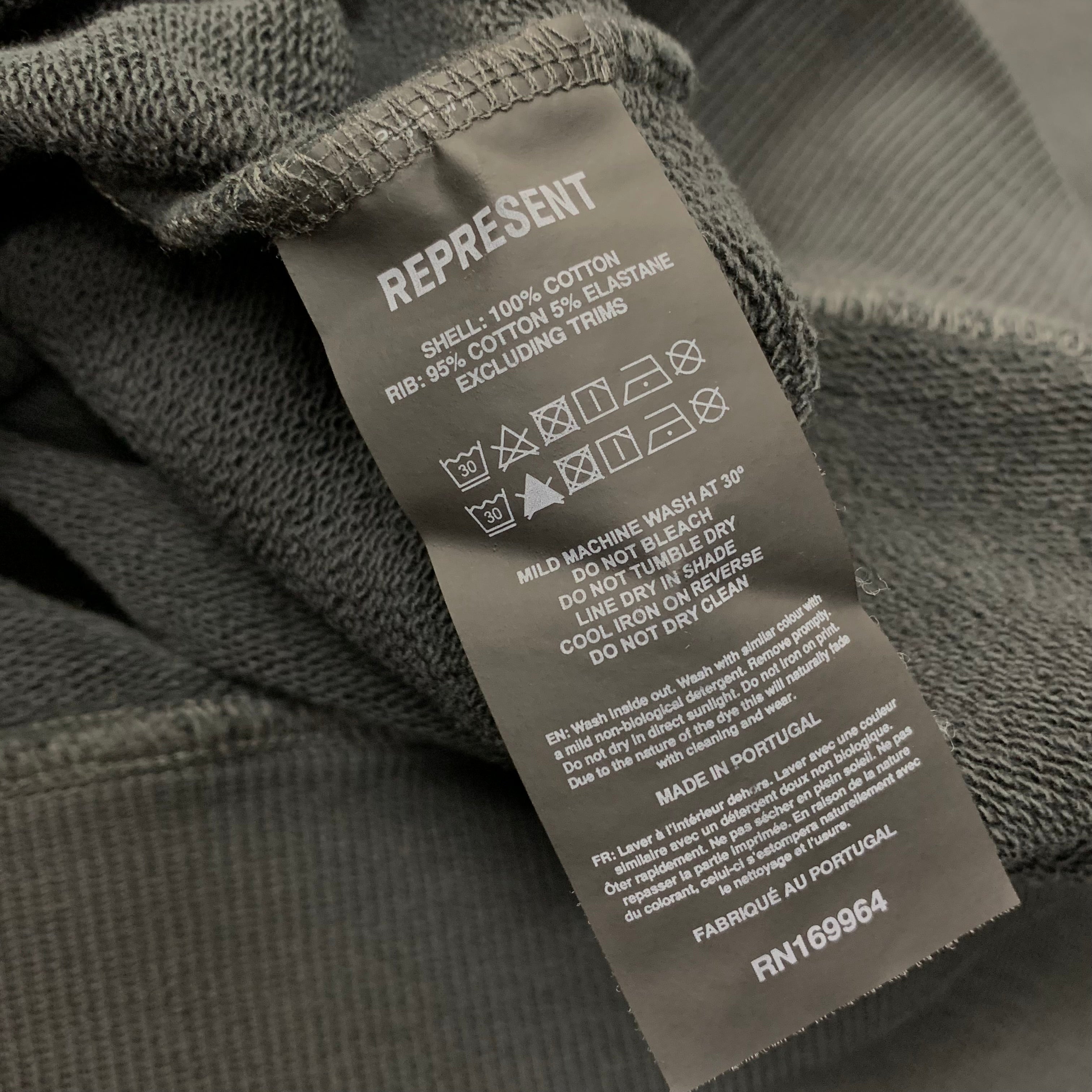 Represent XS Hoodie Out Of The Shadows Stained Black Hoodie