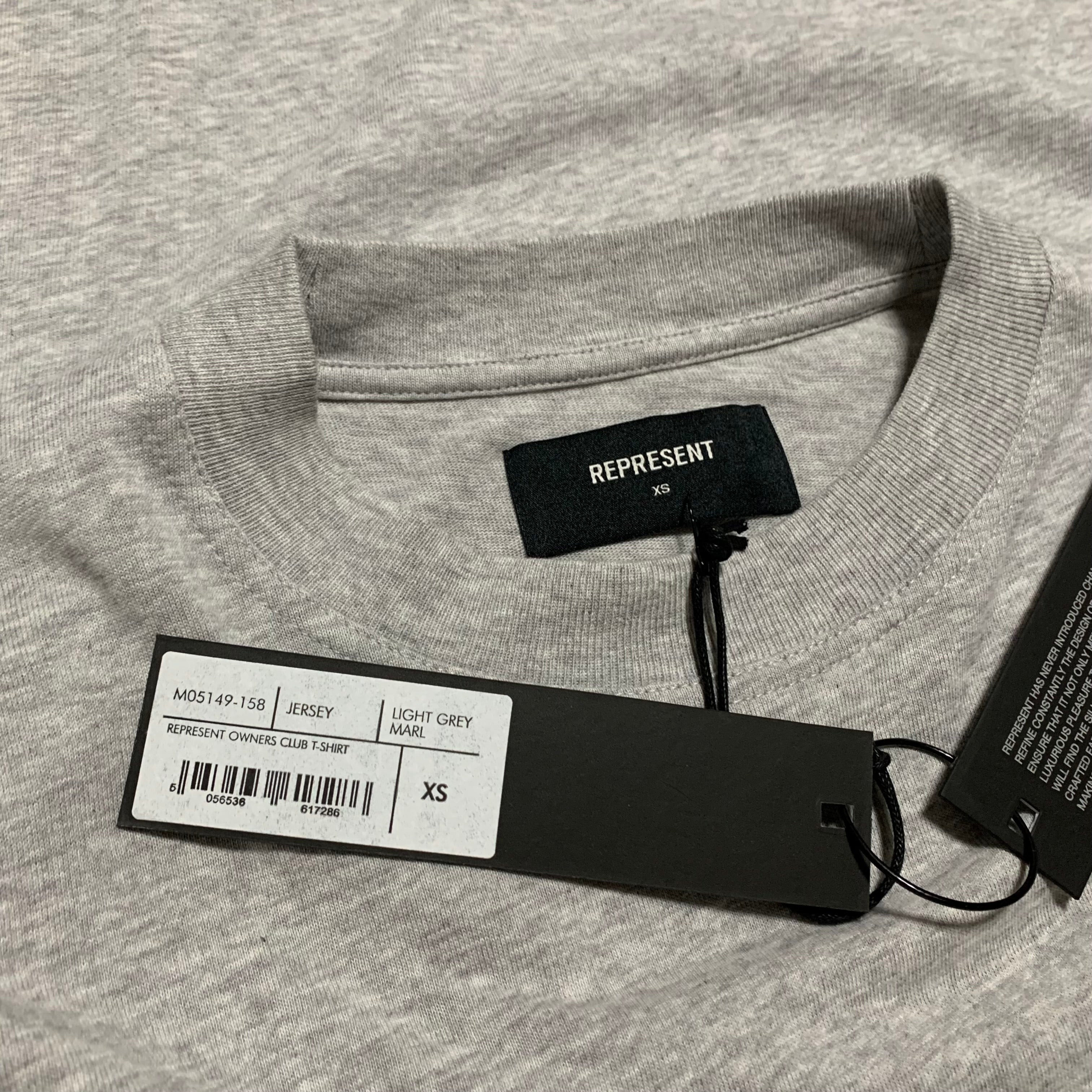 Represent XS Owners Club Grey Tee Green Graphic