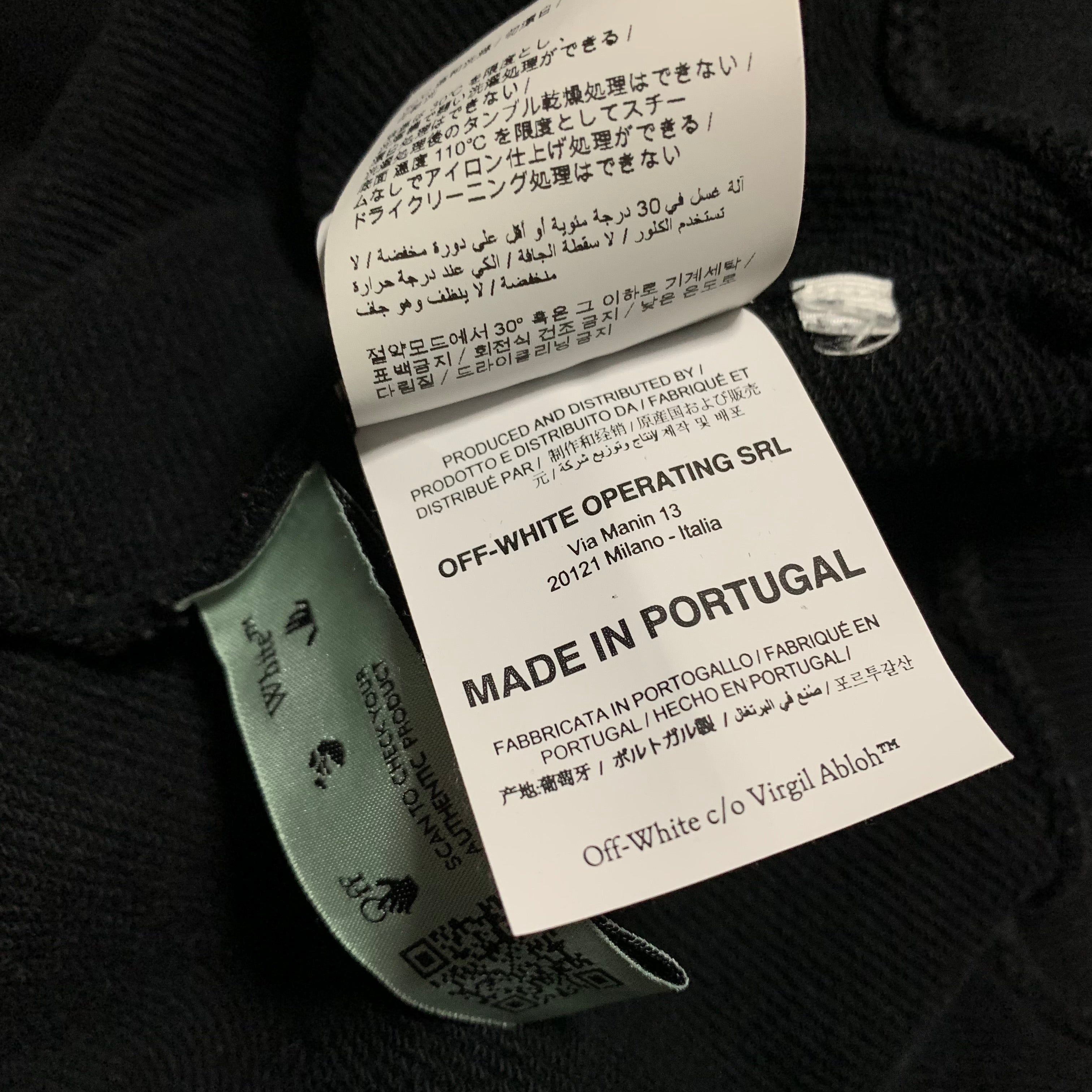 Off White XS Arrows Black Birds Black Sweatshirt Crewneck Virgil Abloh