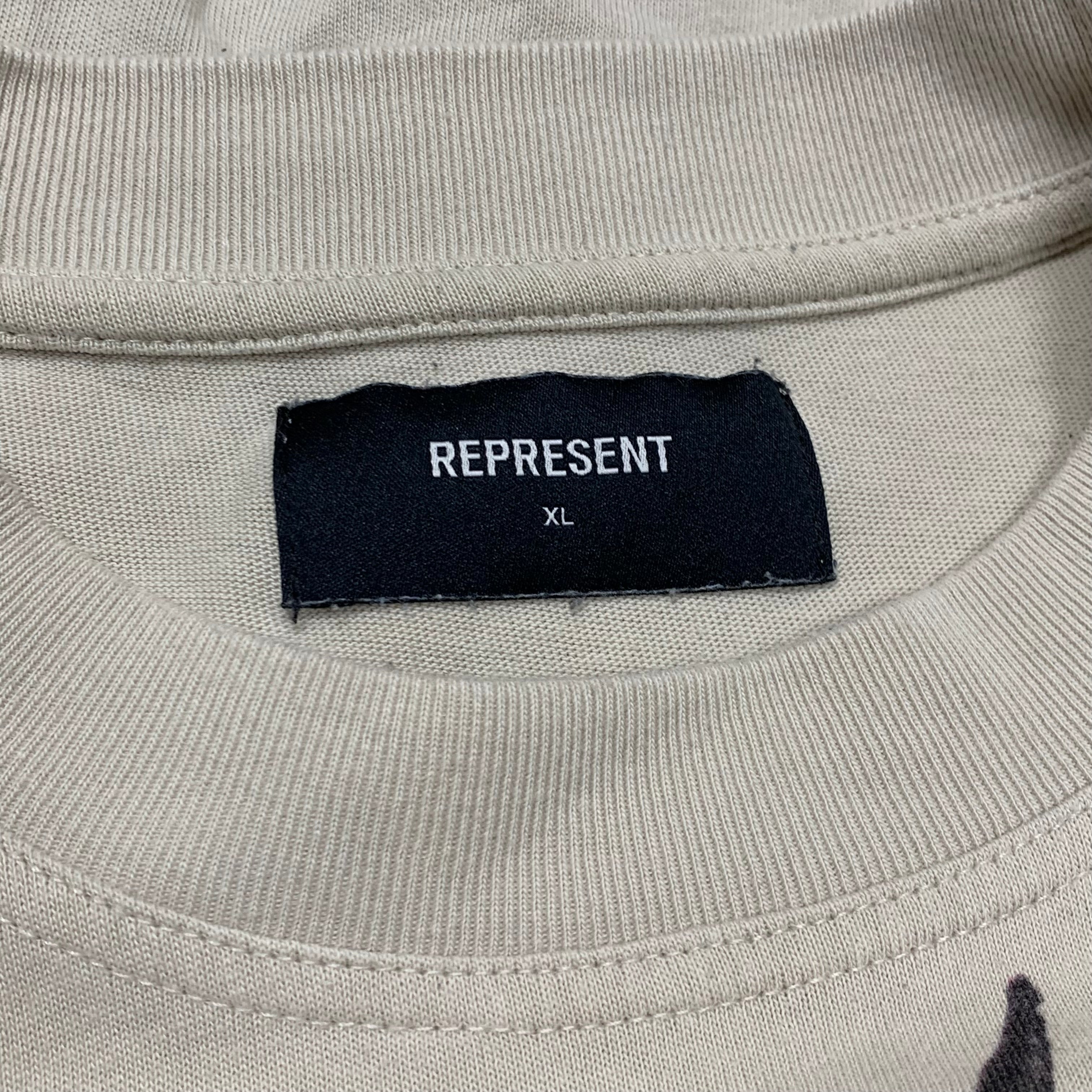 Represent XL Tee Thoroughbred Dog Vintage White T-Shirt