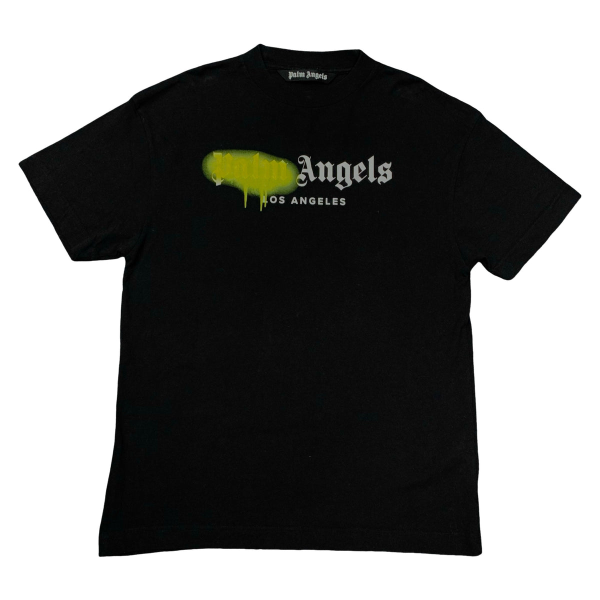 Palm Angels Large Tee Los Angels Sprayed Black T-Shirt