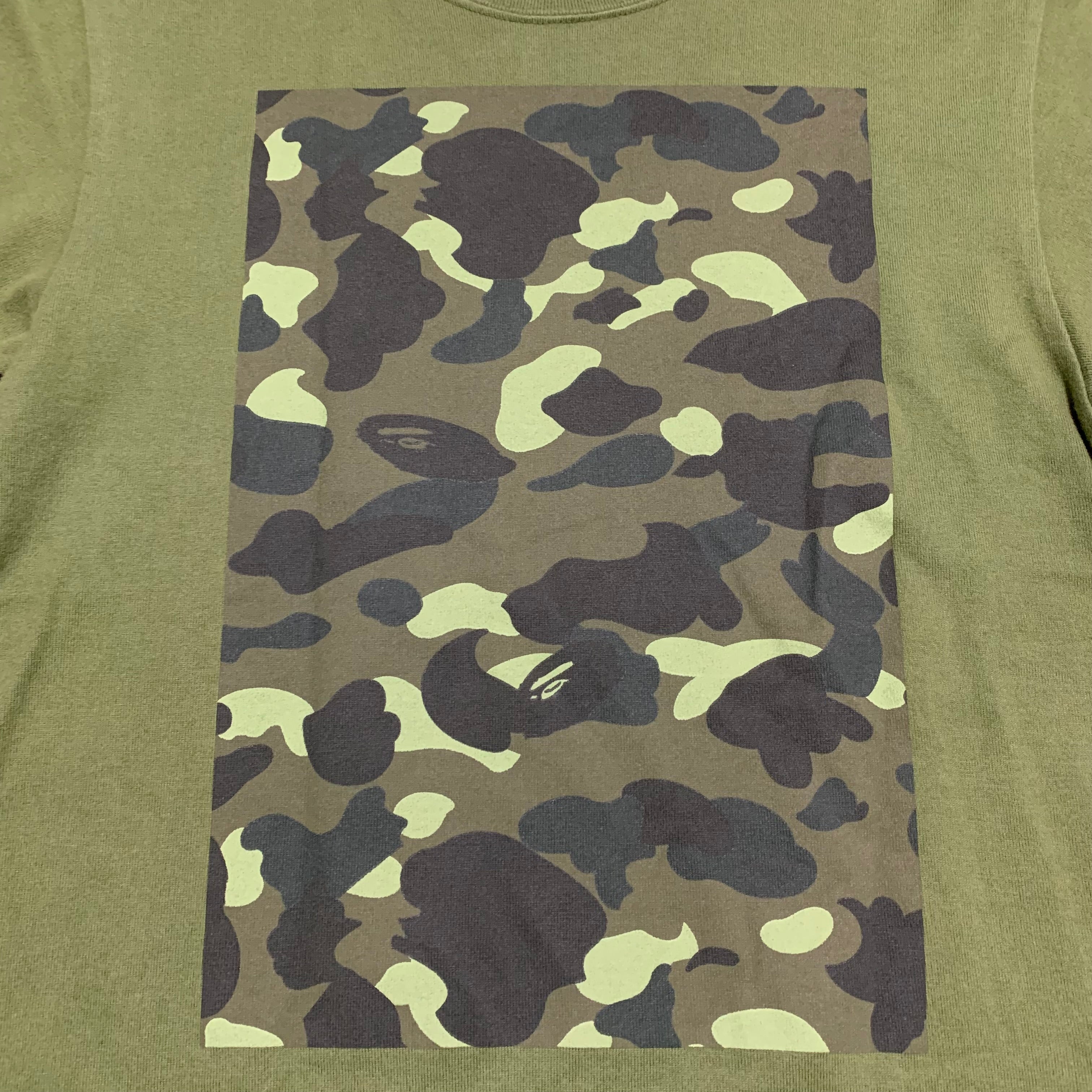 Bape XS Green 1st Camo Green Tee A Bathing Ape Vintage