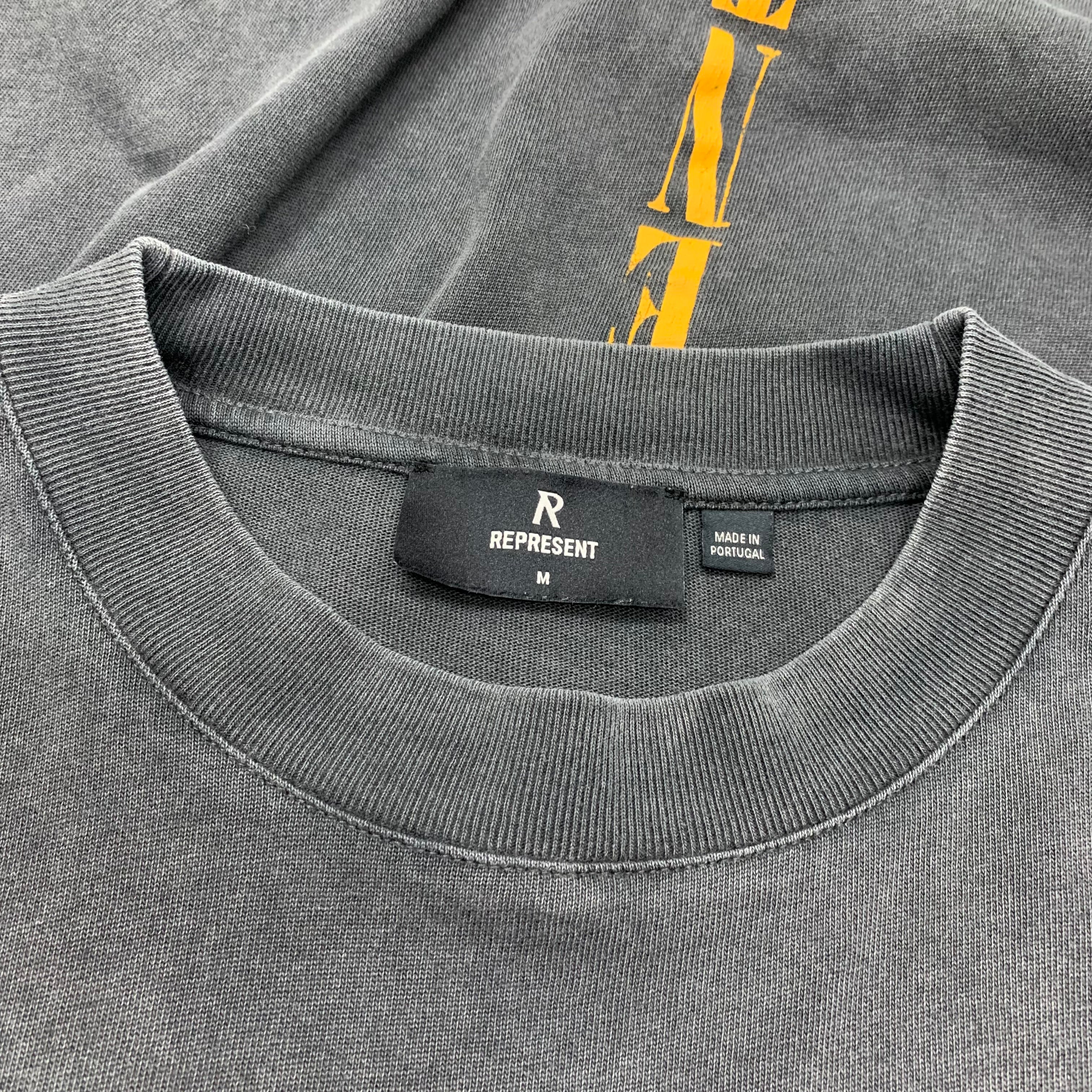 Represent Medium Tee Reborn Horizons Vintage Grey T-Shirt