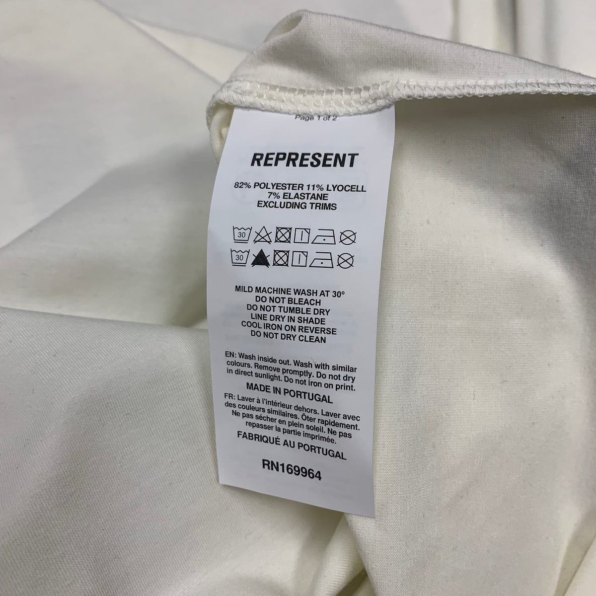 Represent Medium 247 Oversized Flat White T-Shirt