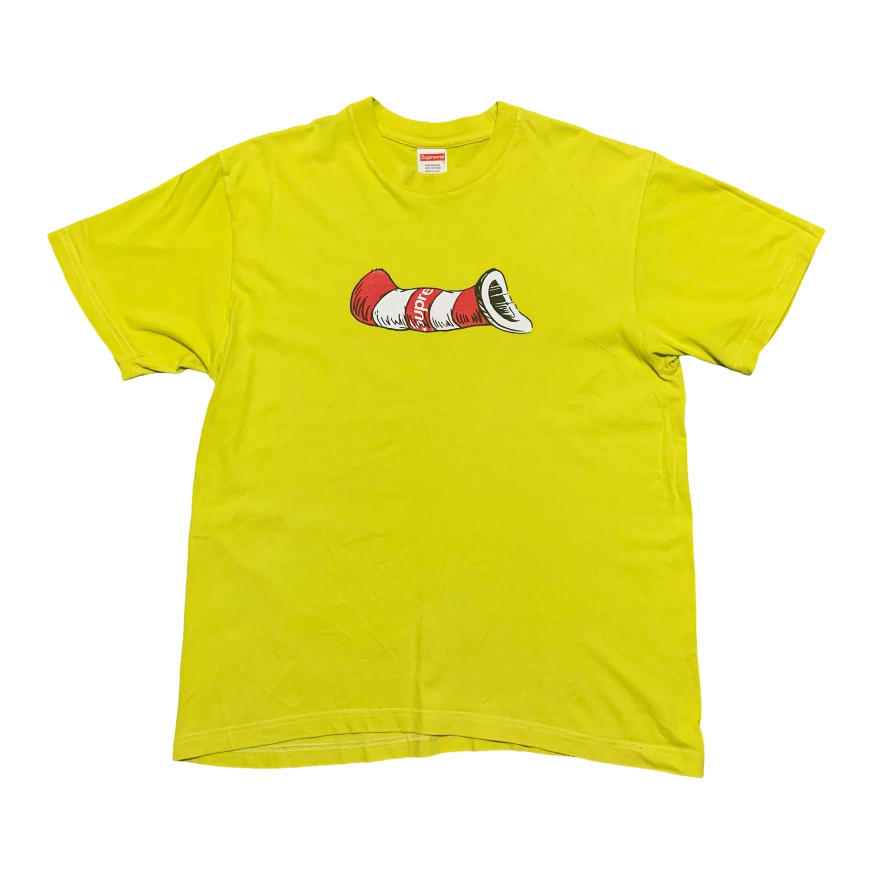 Supreme Medium Cat In The Hat Yellow Tee 2018