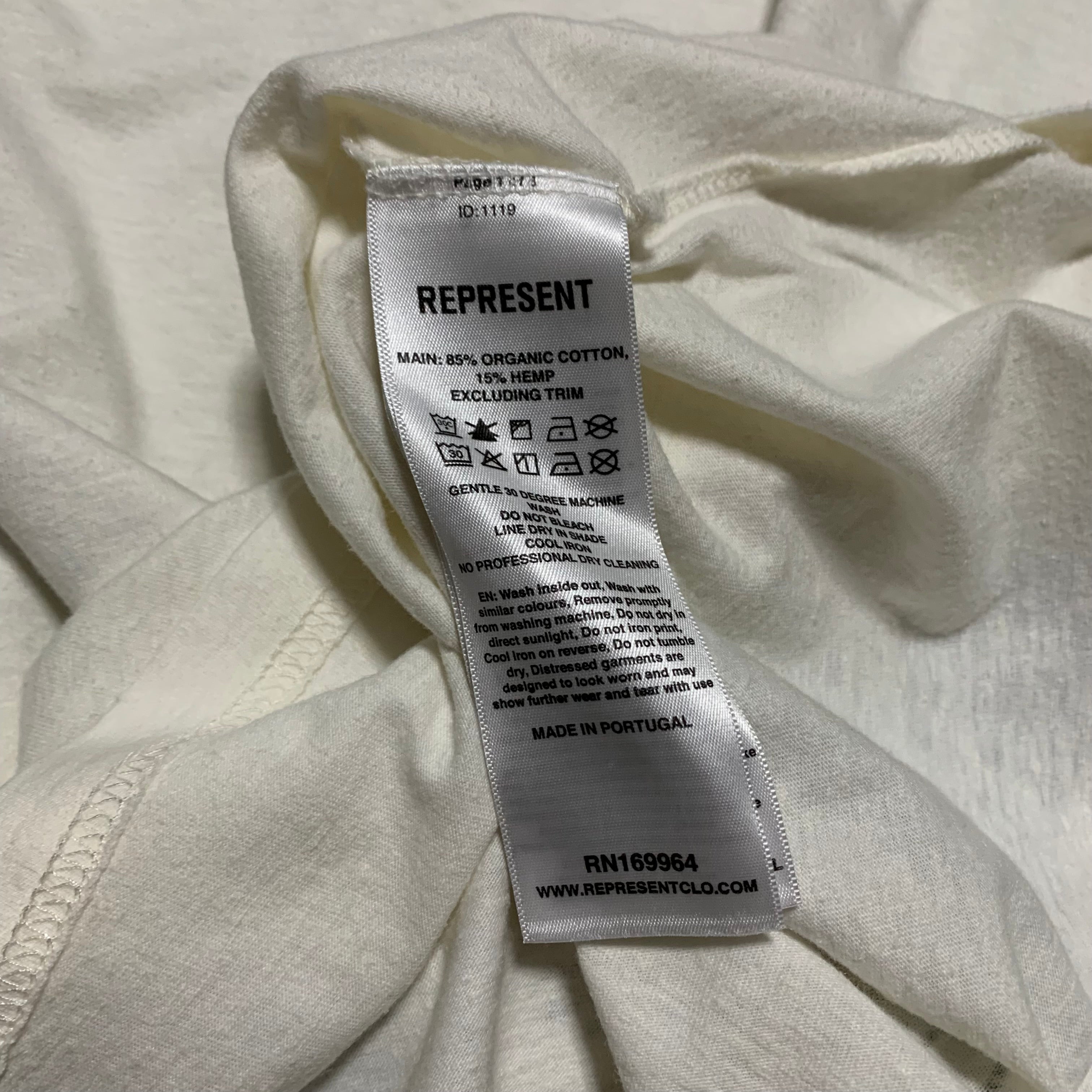 Represent Small Revere Manor Aged White Tee