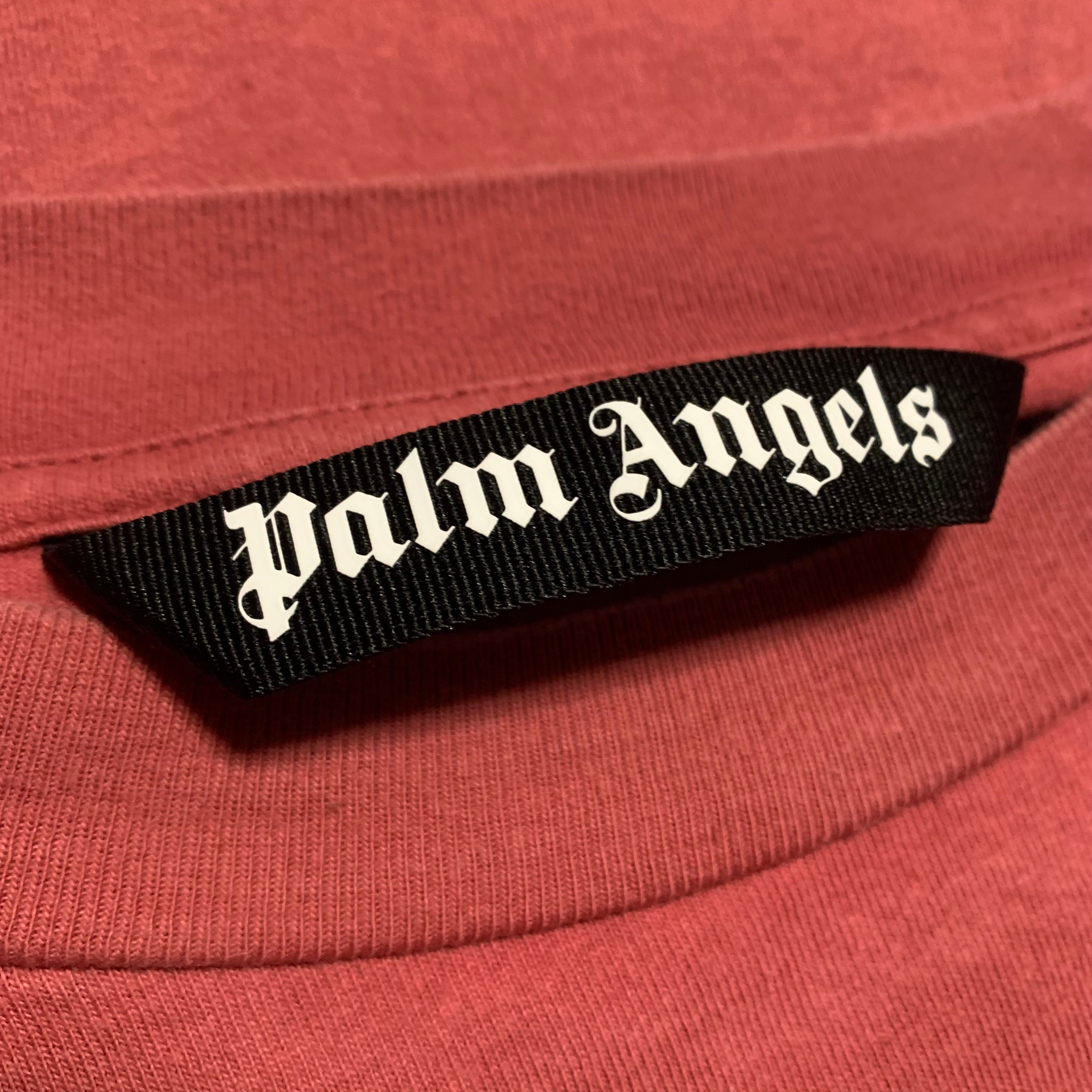 Palm Angels Medium Classic Bear Burgundy Pink Tee