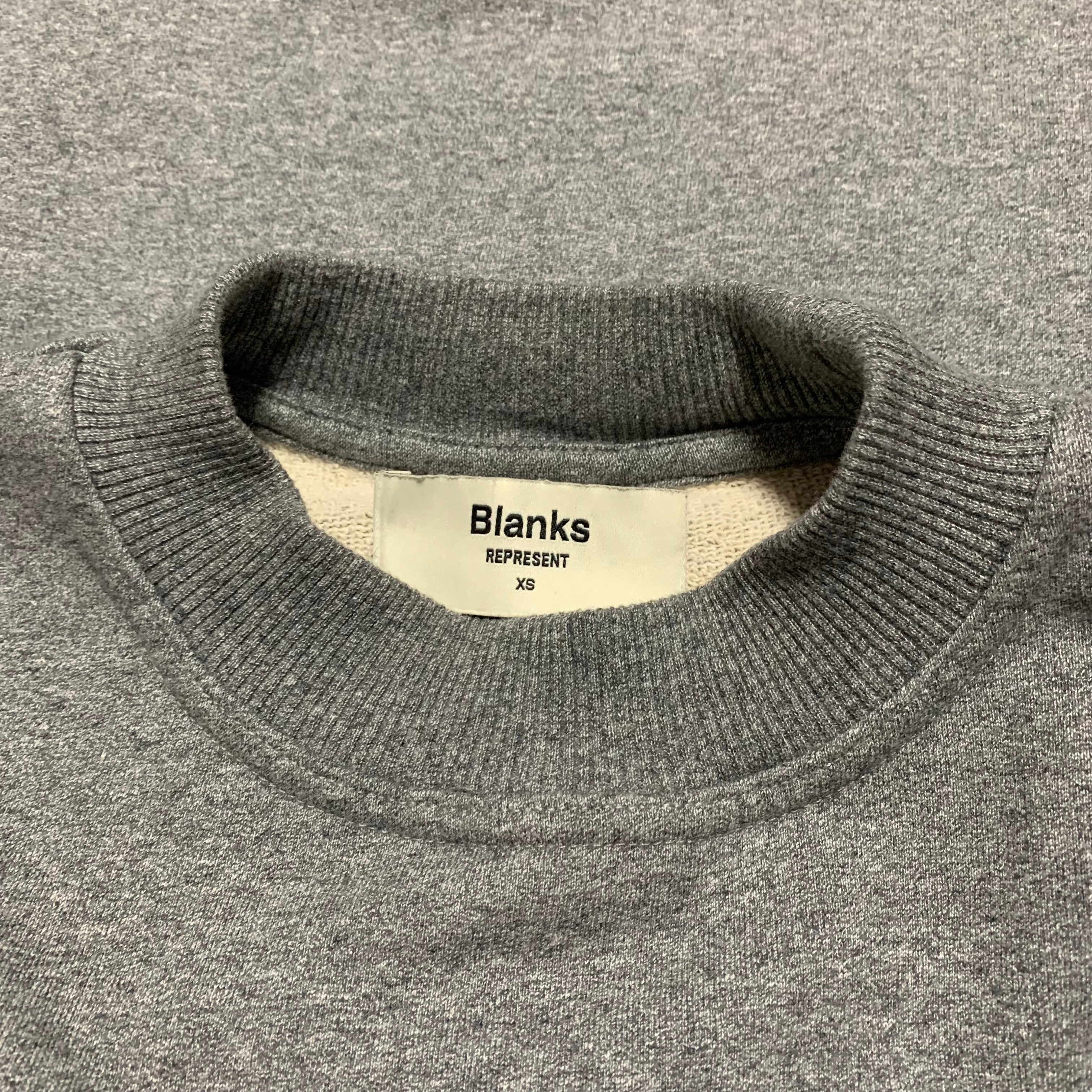 Represent XS Blanks Grey Sweater Sweatshirt Crewneck