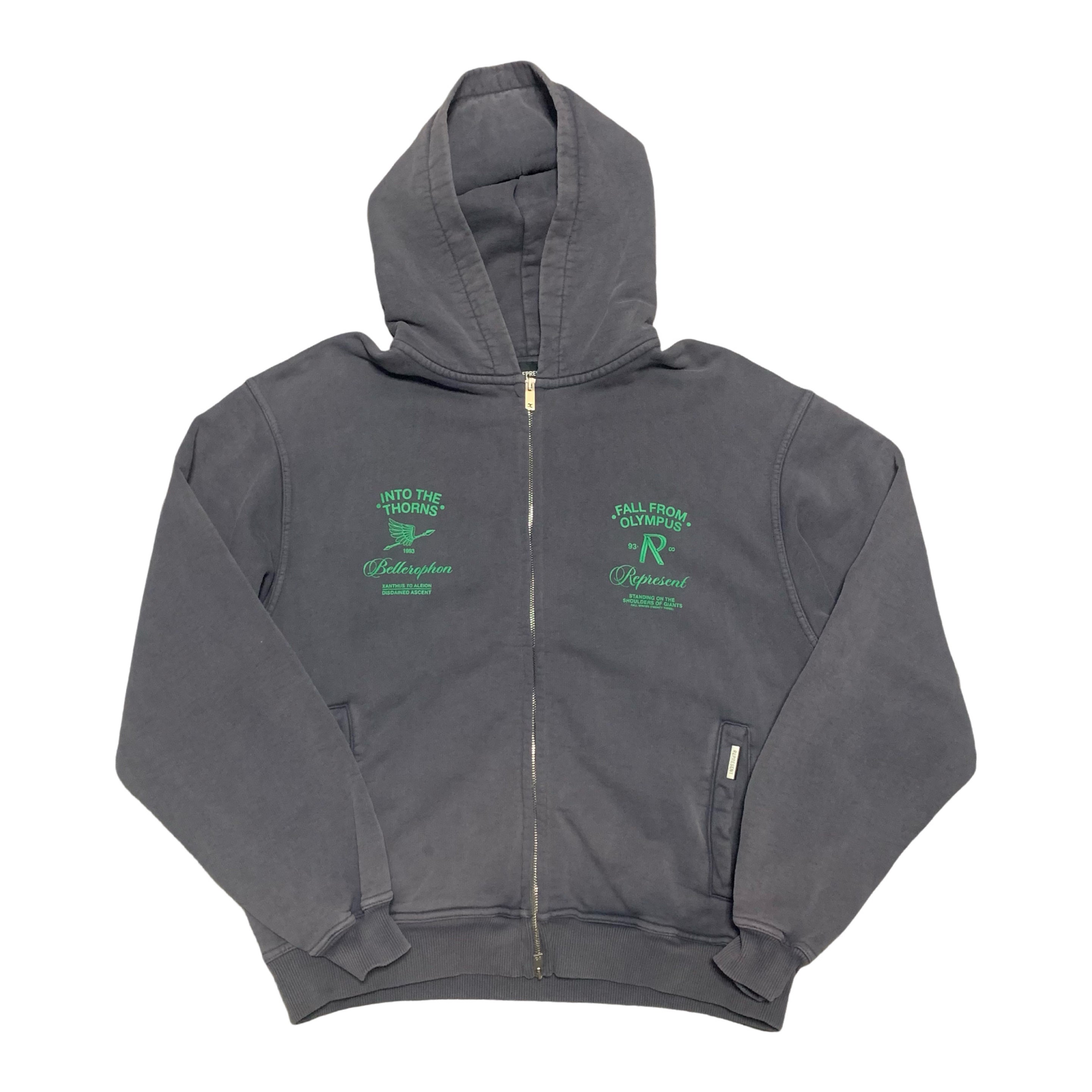 Represent XS Fall From Olympus Zip Hoodie Storm Grey