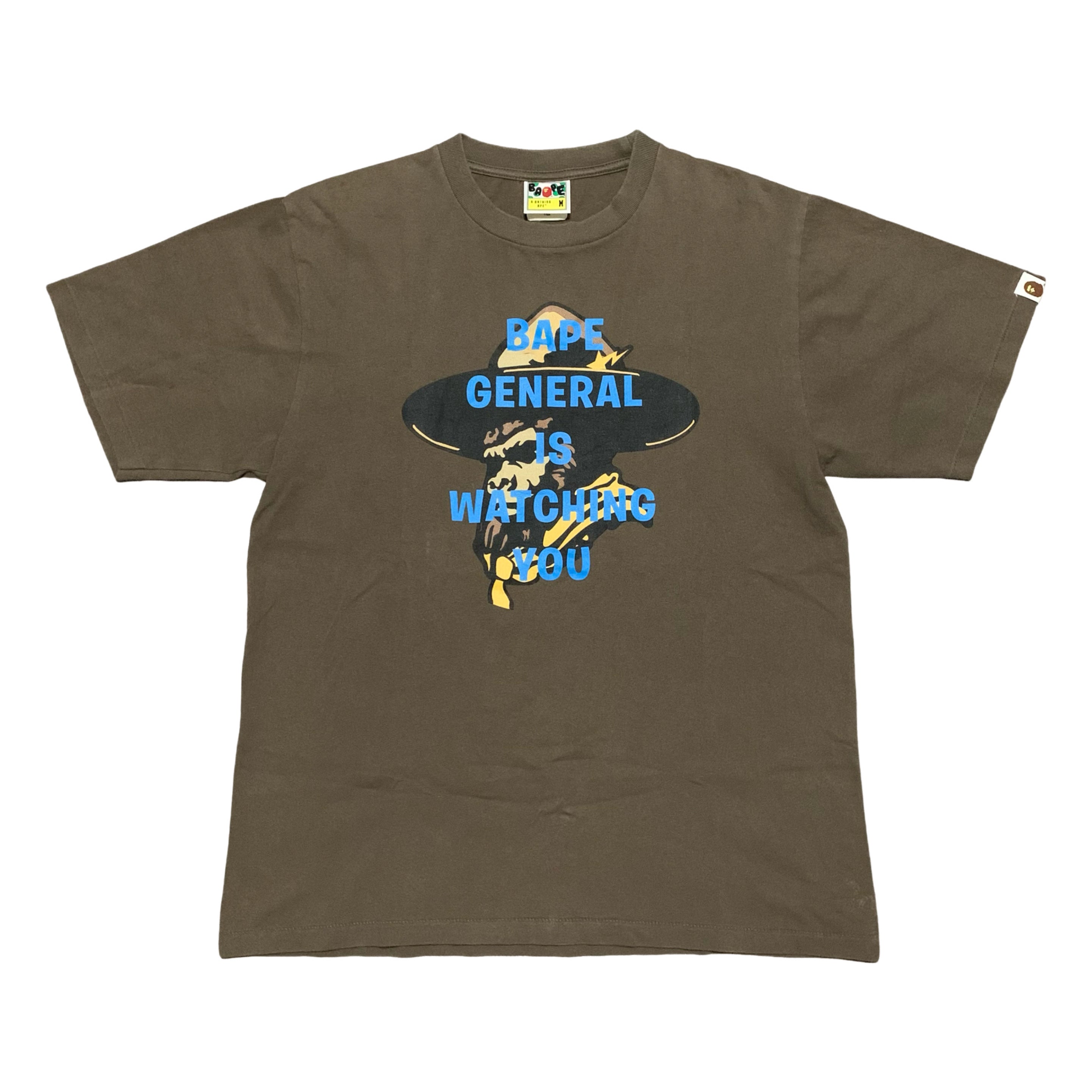 Bape Medium General Watching You Khaki Green Tee A Bathing Ape