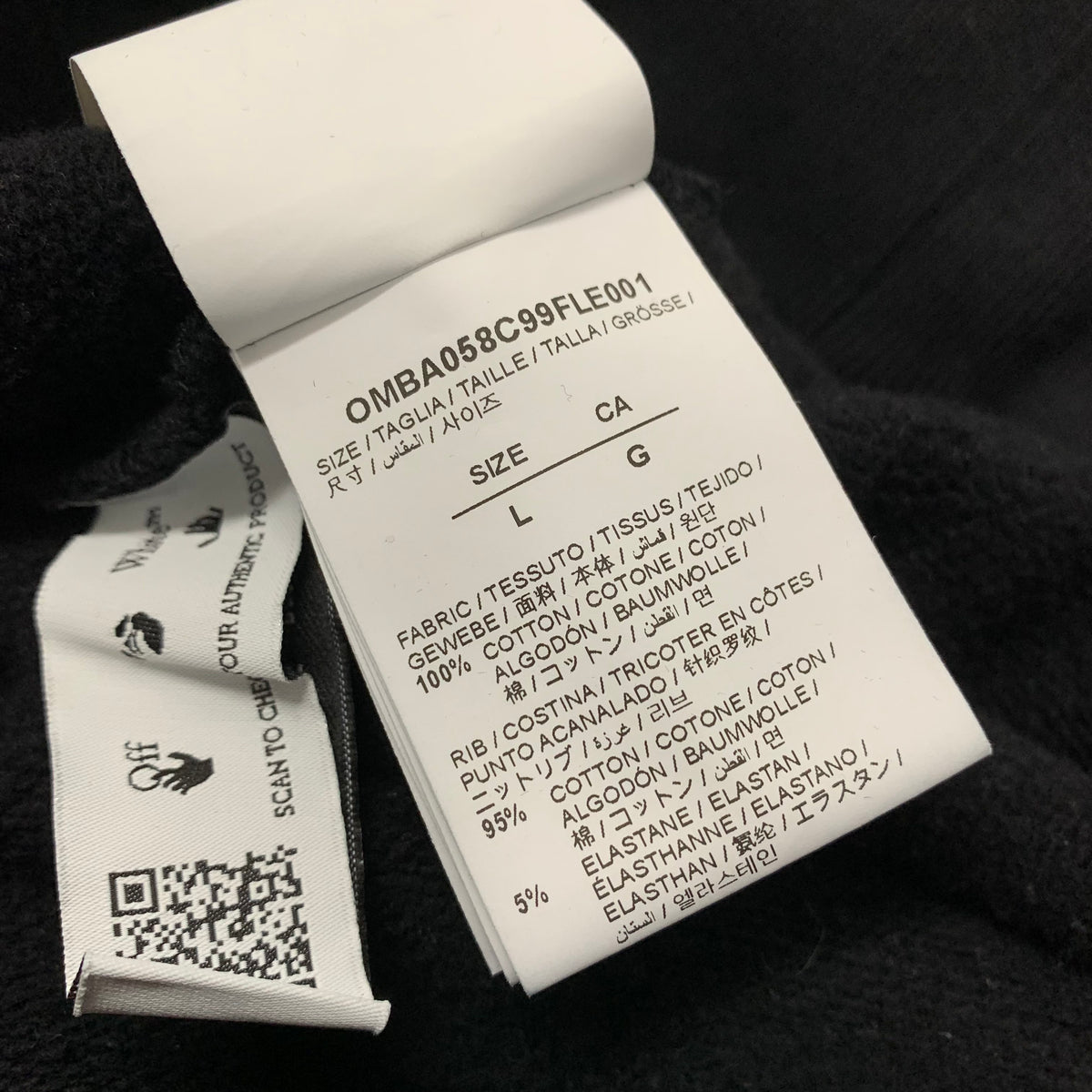 Off White Large Sweatshirt Diag Black Crewneck Virgil Abloh