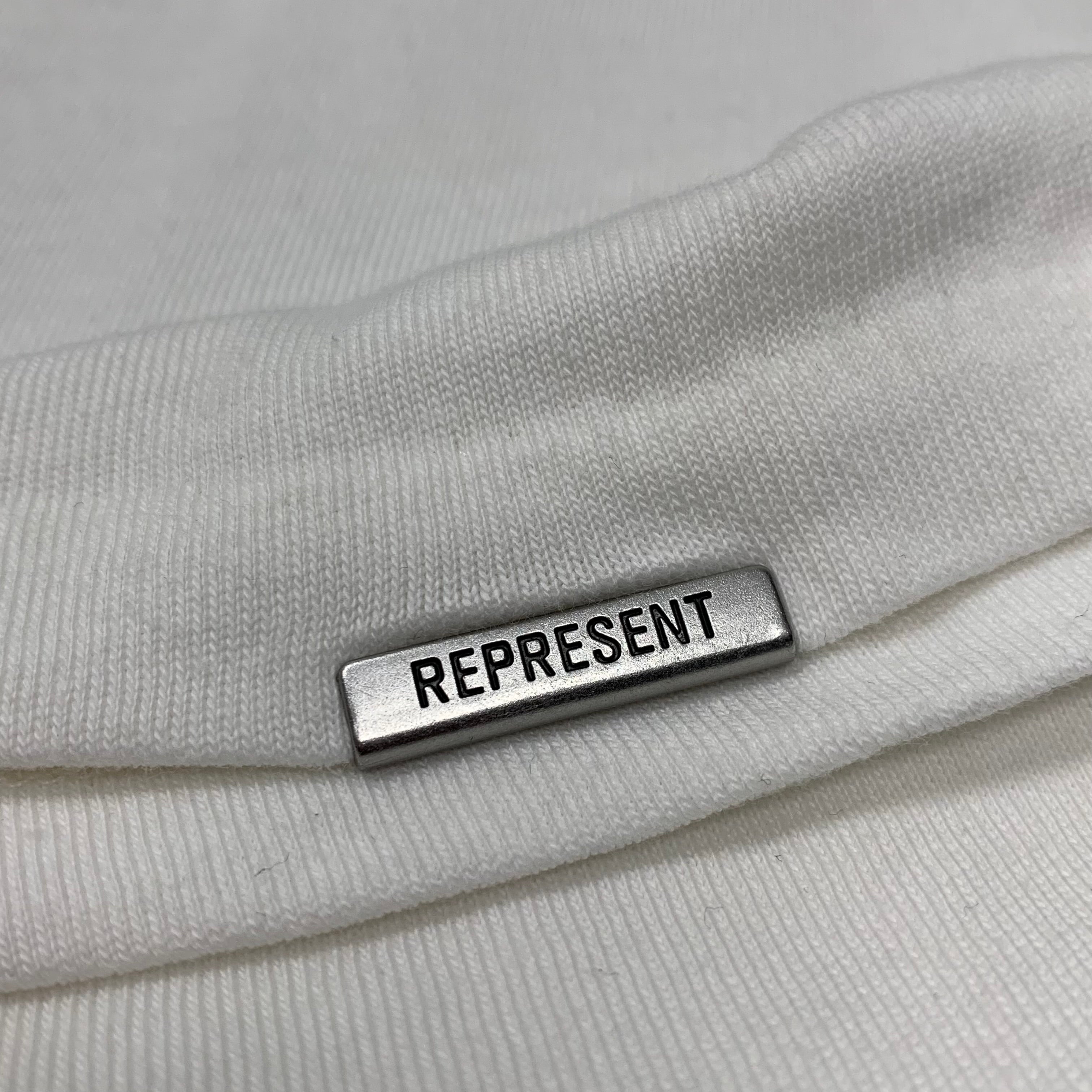 Represent Medium Reborn Horizons Flat White T-Shirt