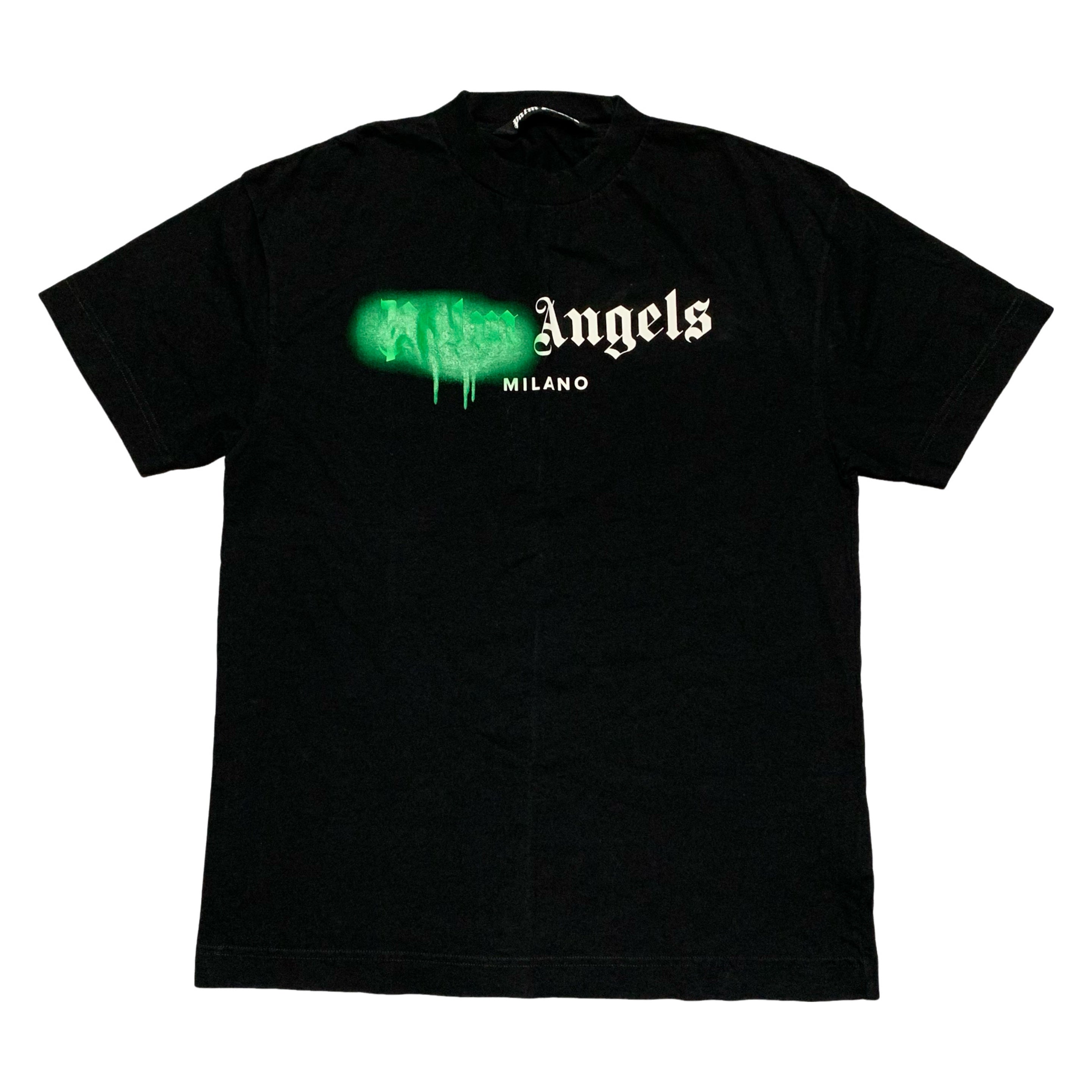 Palm Angels Medium Milano Sprayed Black Tee