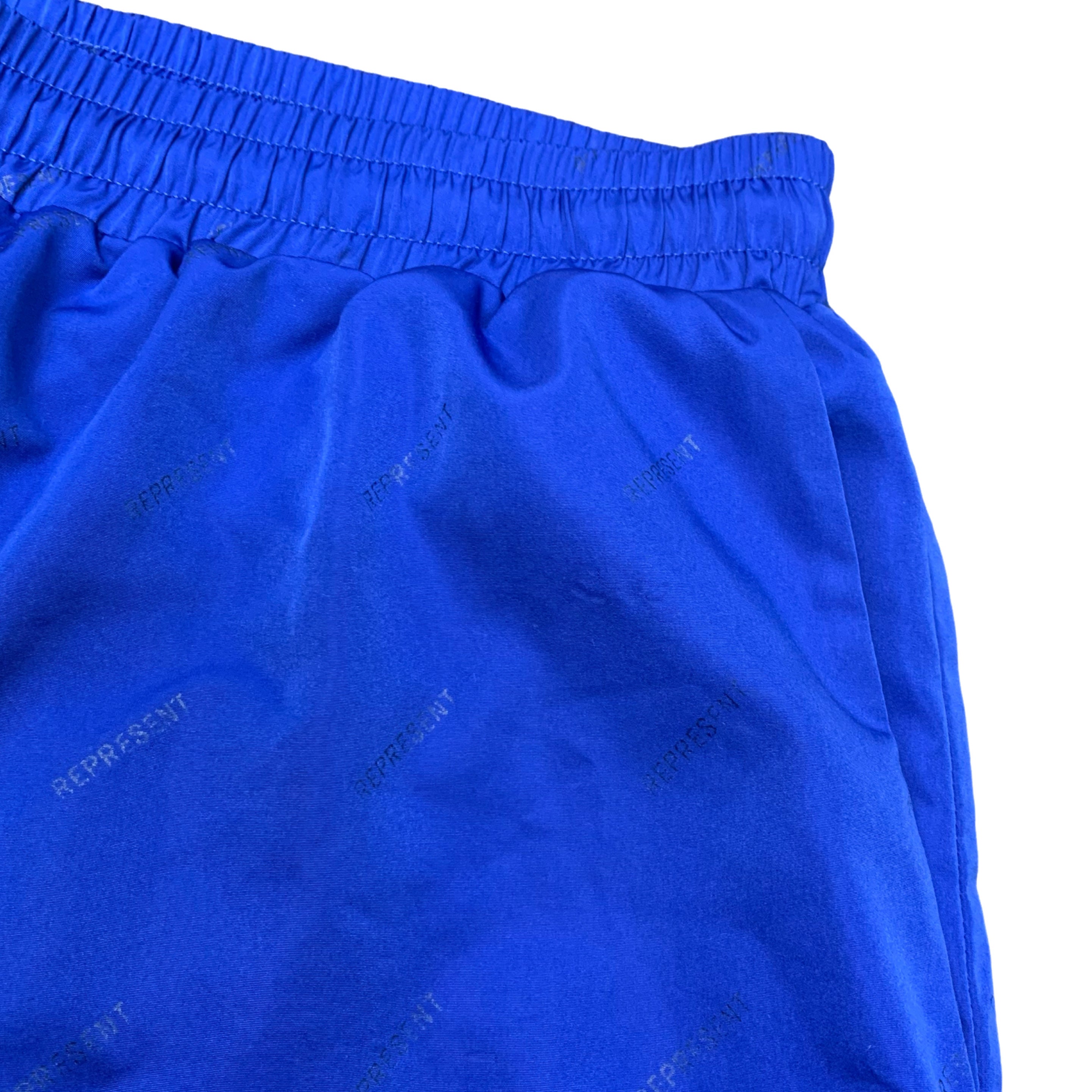 Represent Large Swim Shorts Blue Logo Bottoms
