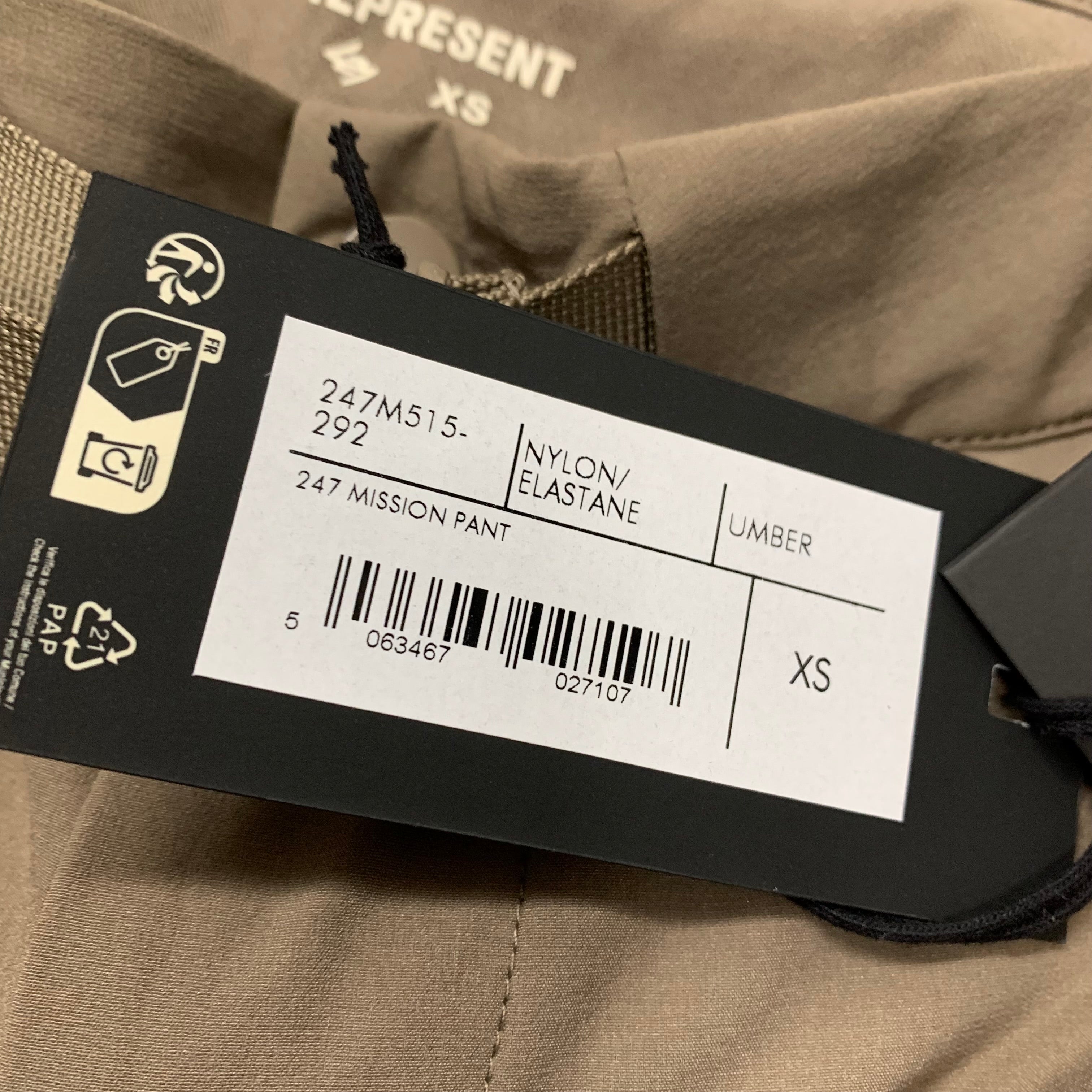 Represent XS Pant 247 Mission Pant Umber Brown Bottoms