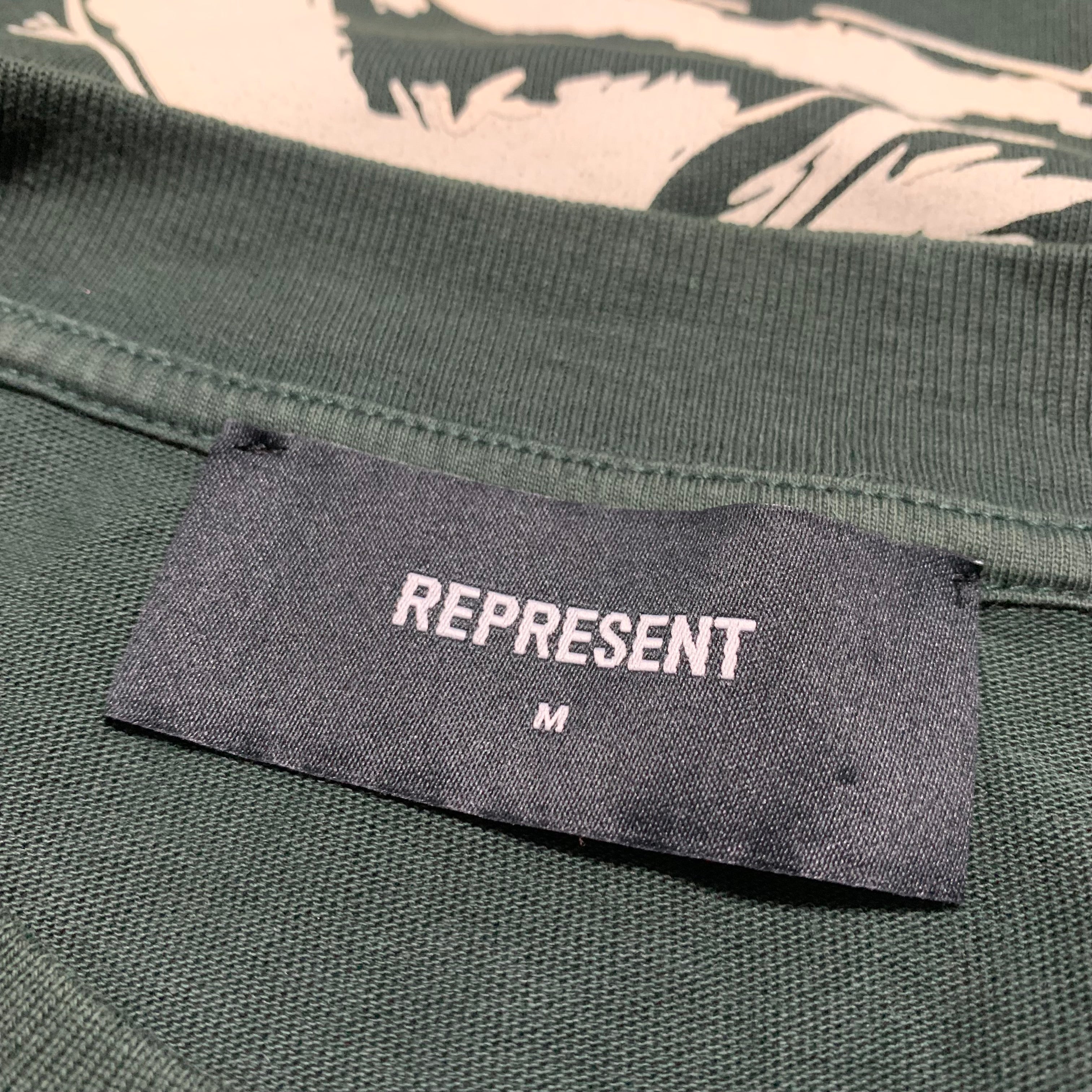 Represent Medium Mascot Vintage Green Pocket Tee