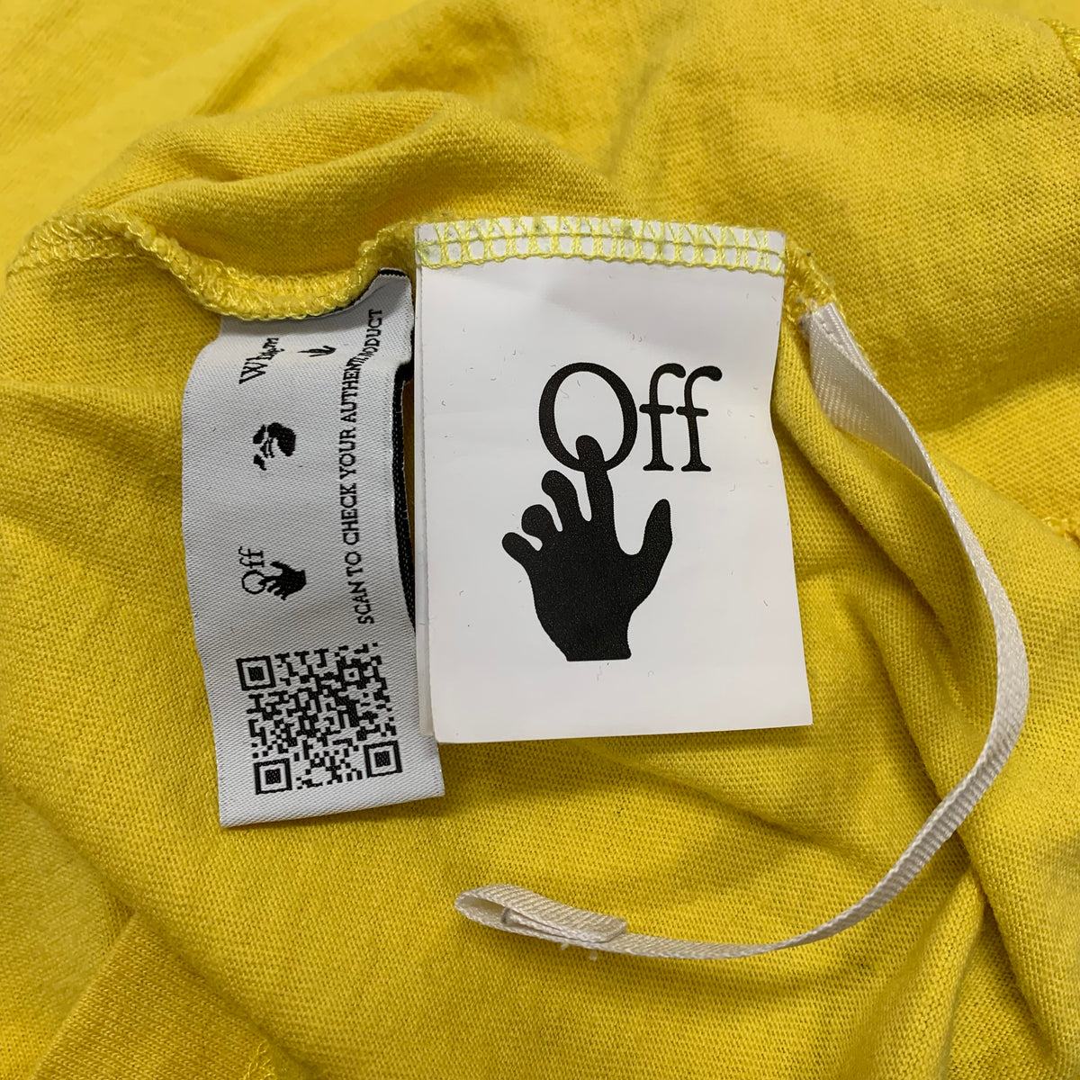 Off White Large Tee Graffiti Arrows Yellow T-Shirt Virgil Abloh