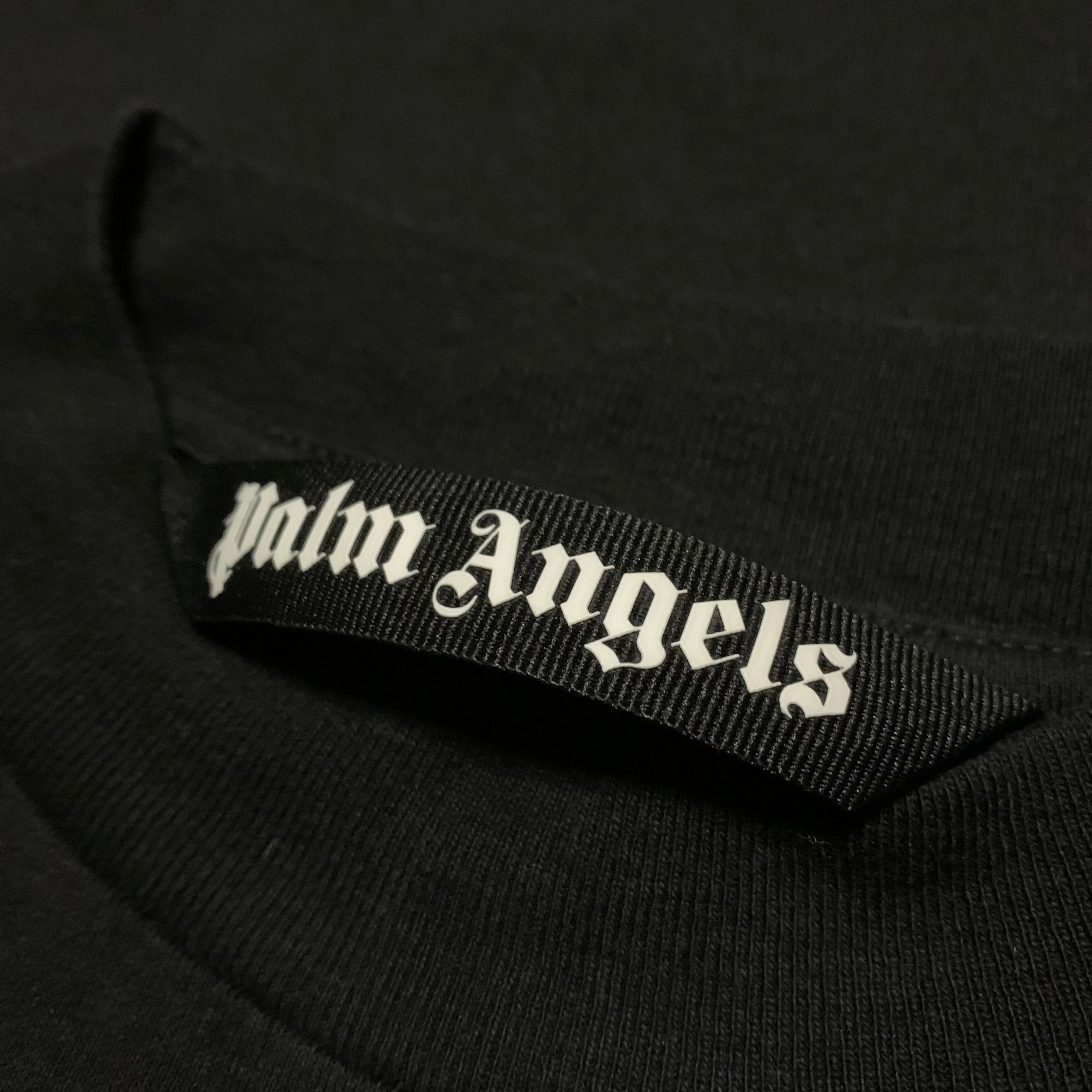 Palm Angels Small Sprayed Palm Classic Tree Black Tee