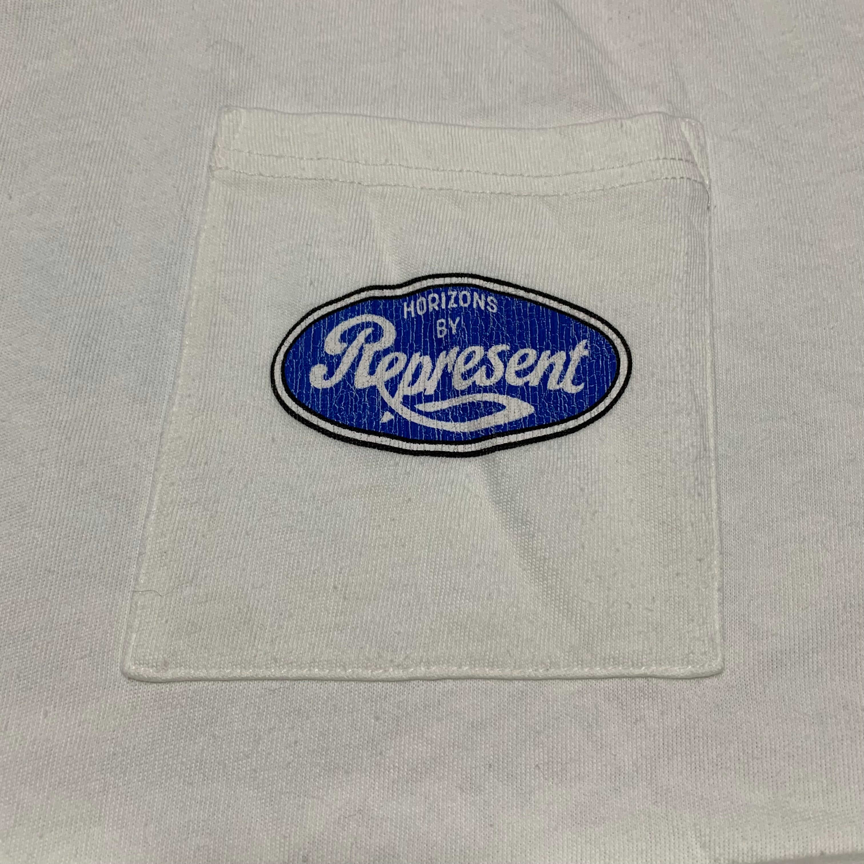 Represent Medium Classic Parts Flat White Pocket Tee