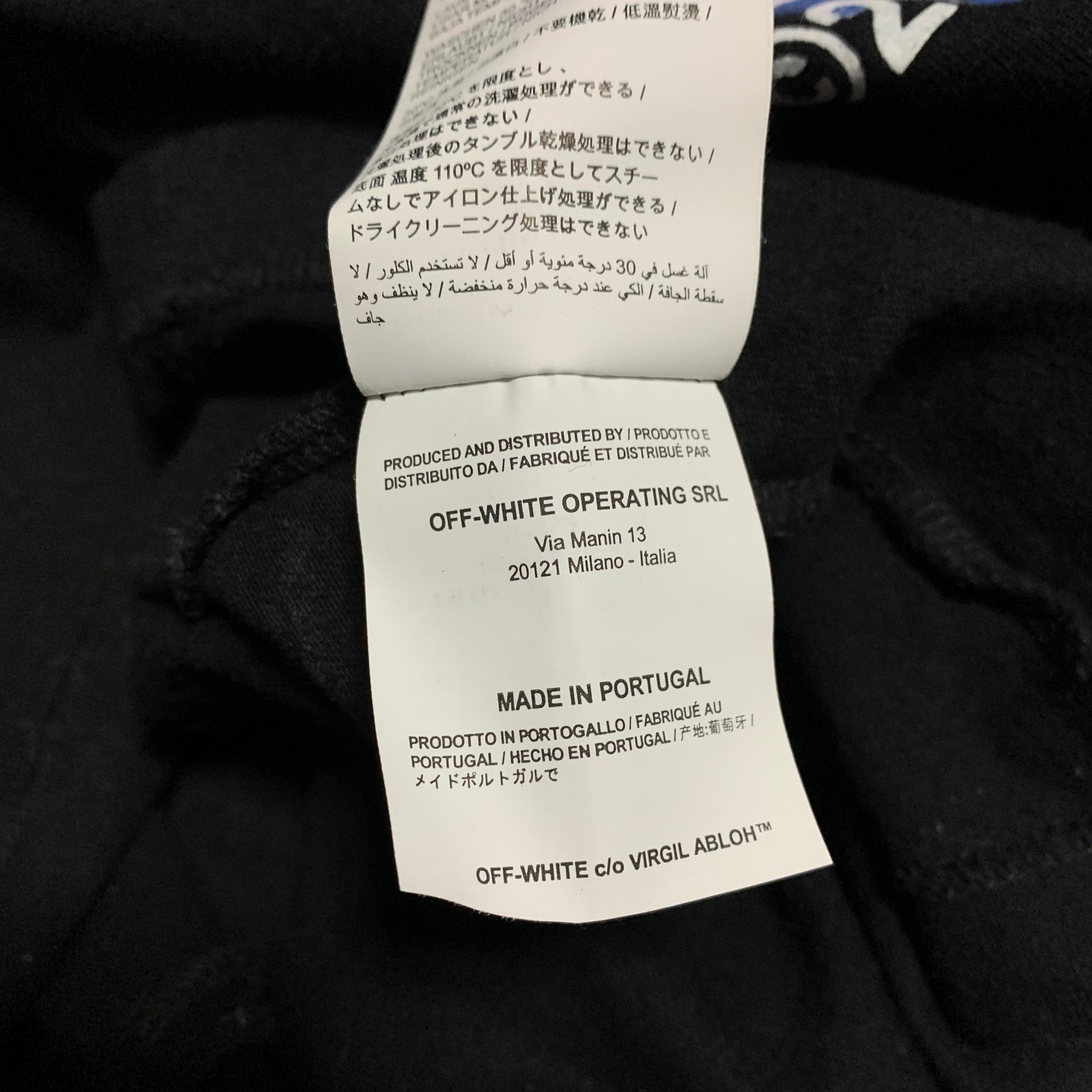 Off White Medium 'Business Casual' Black Tee Virgil Abloh