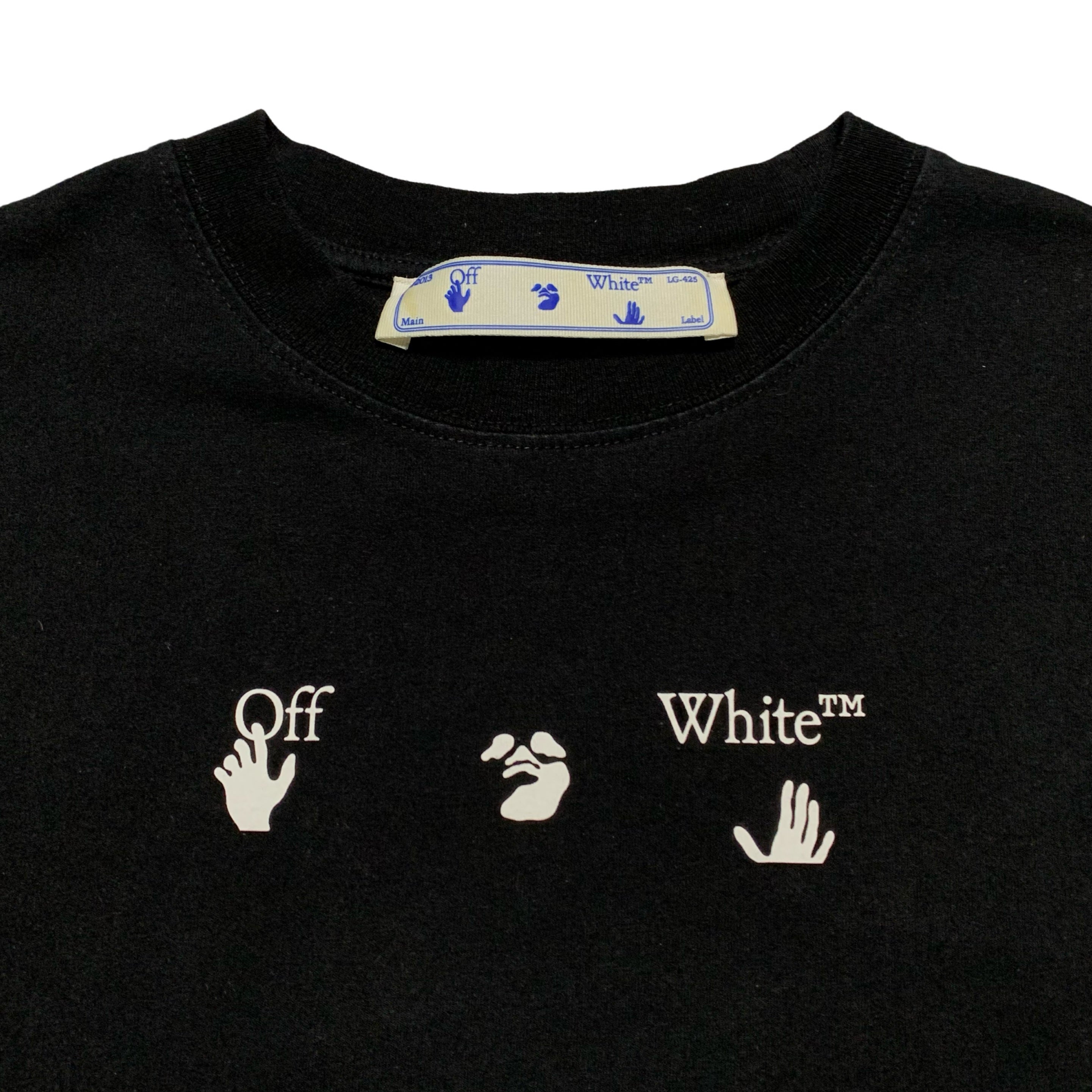 Off White XXS Bolt Arrows Black Tee Virgil Abloh