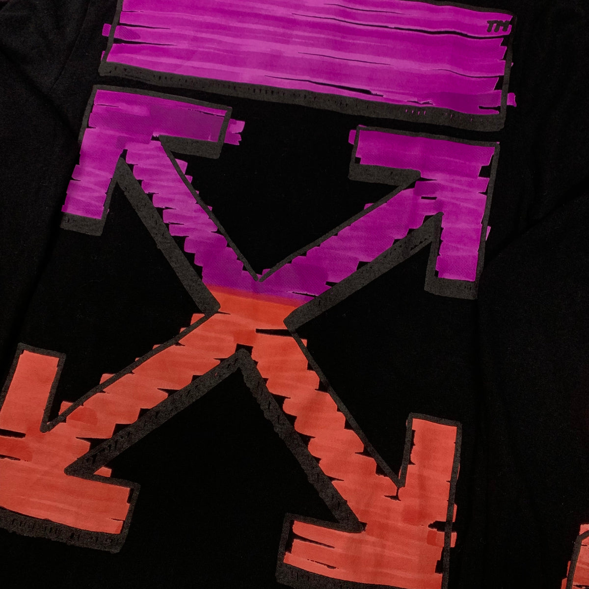 Off White XS Tee Marker Arrows Black Long Sleeve T-Shirt Virgil Abloh
