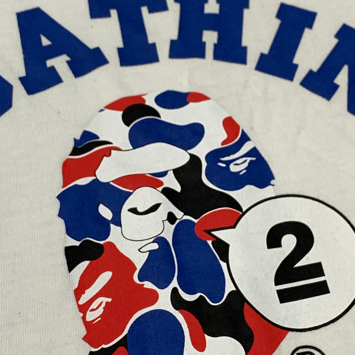 Bape Medium Tee College London Camo 2nd Anniversary White T-Shirt A Bathing Ape