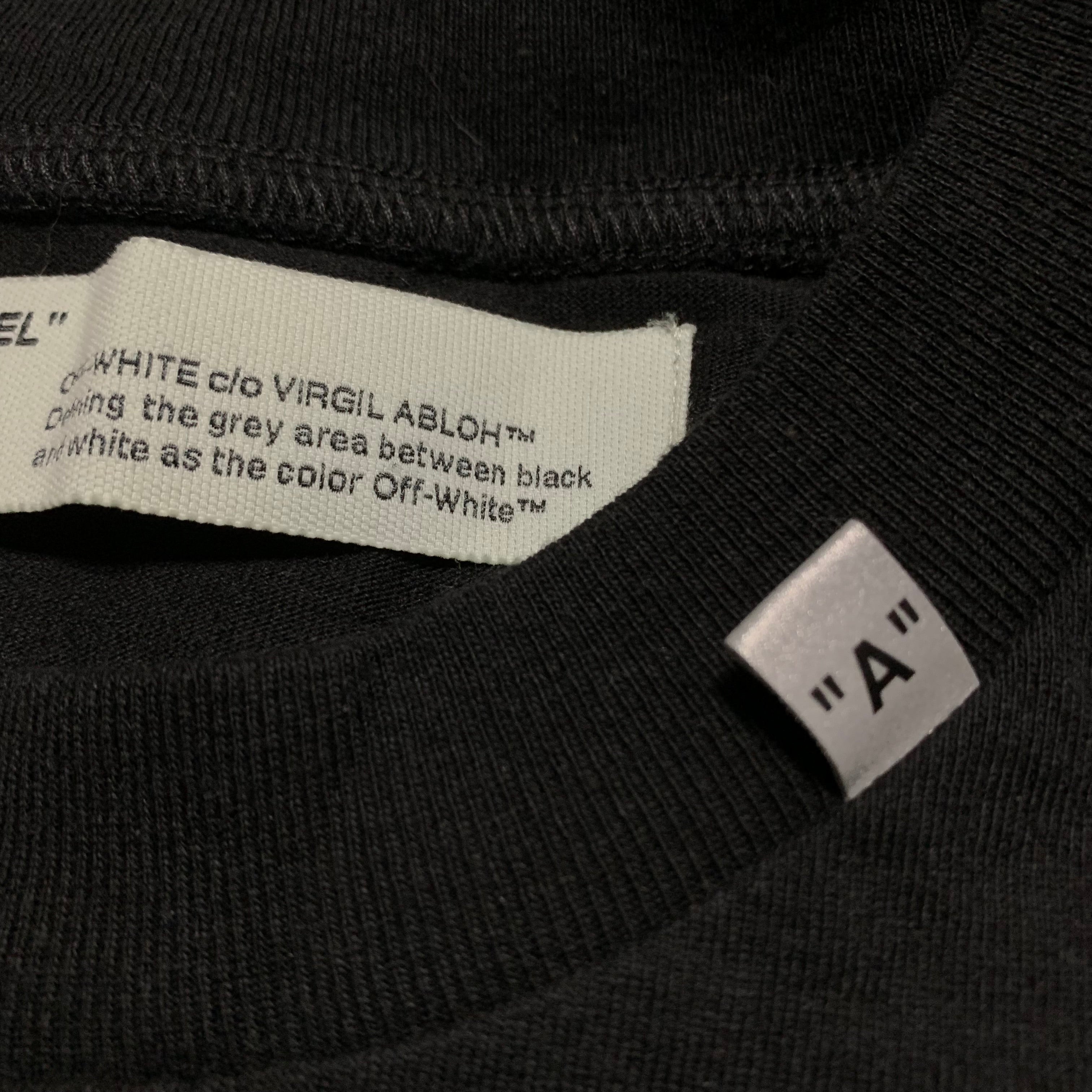 Off White XS Caravaggio Arrows Black Tee Virgil Abloh