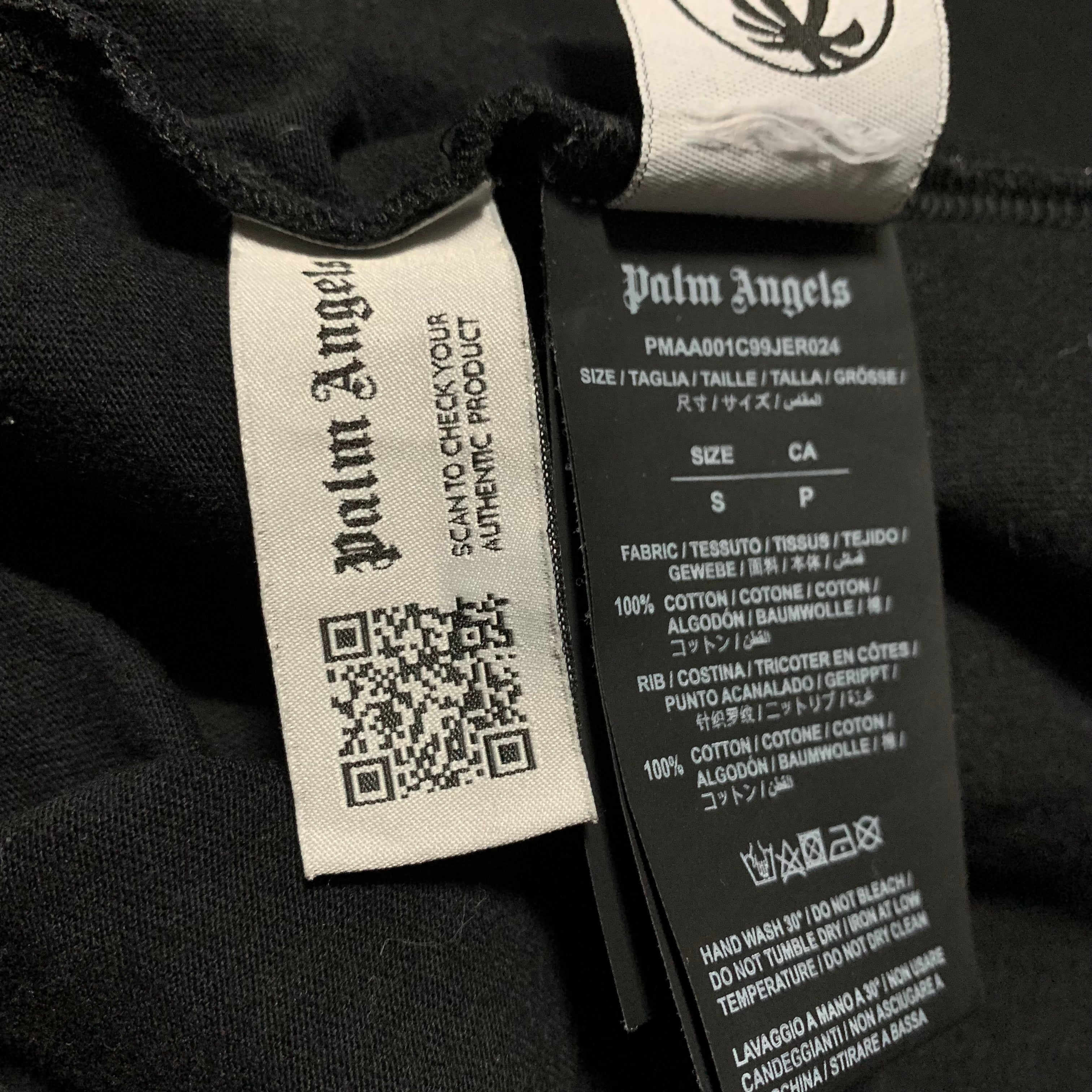 Palm Angels Small Sprayed Star Black Tee