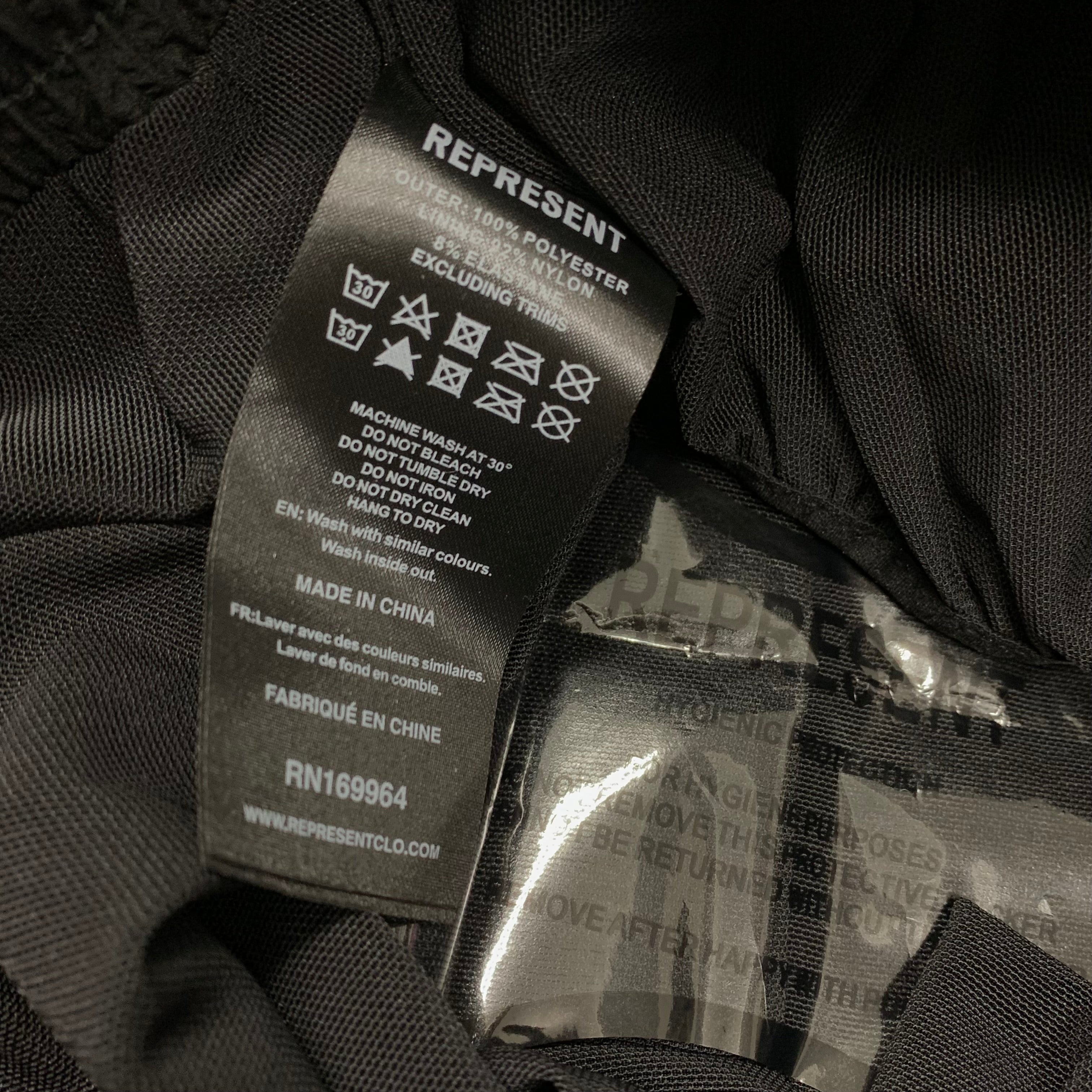 Represent XS Swim Shorts Seersucker Smart Black Swim Shorts