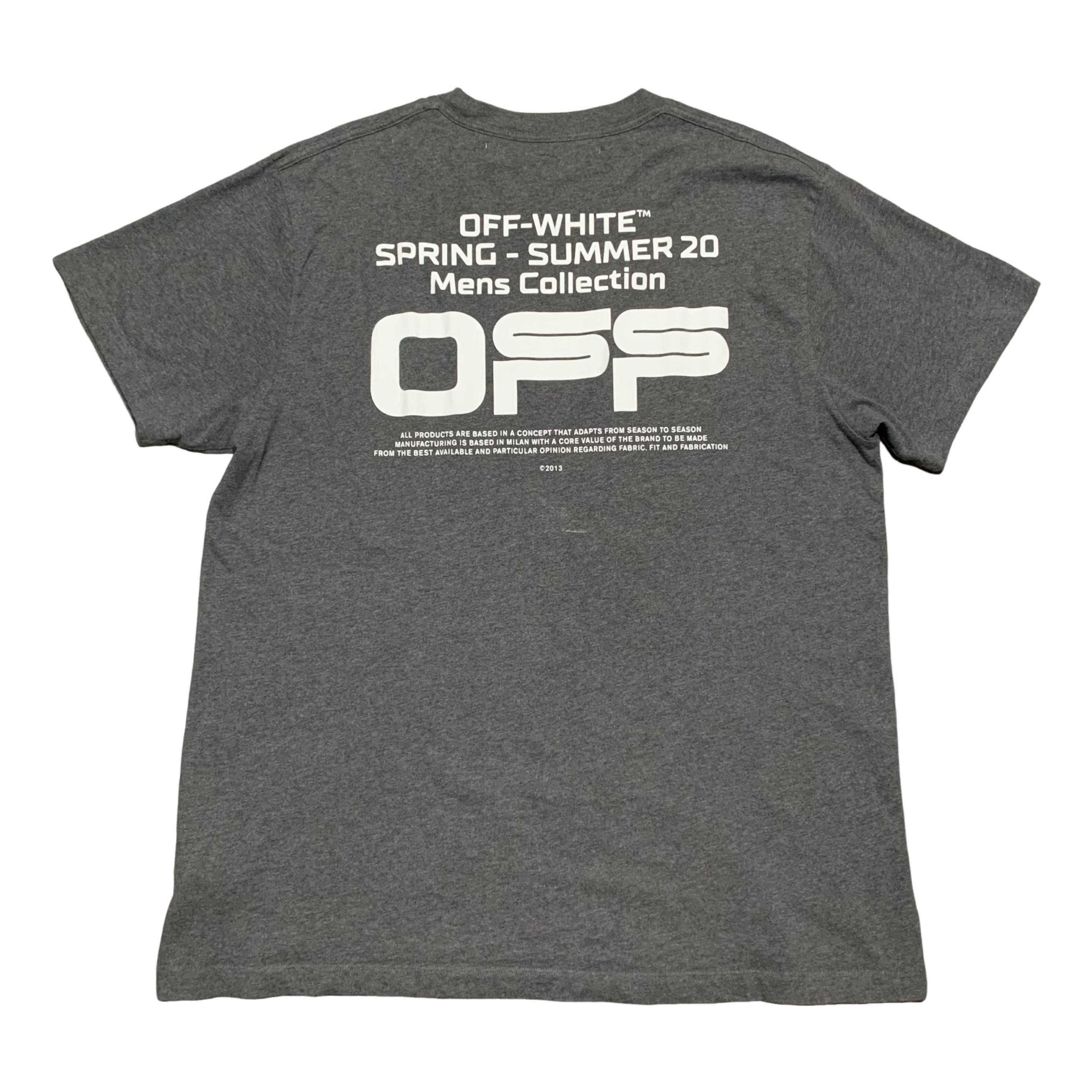 Off White XL Off Graphic Grey Tee Virgil Abloh 2020
