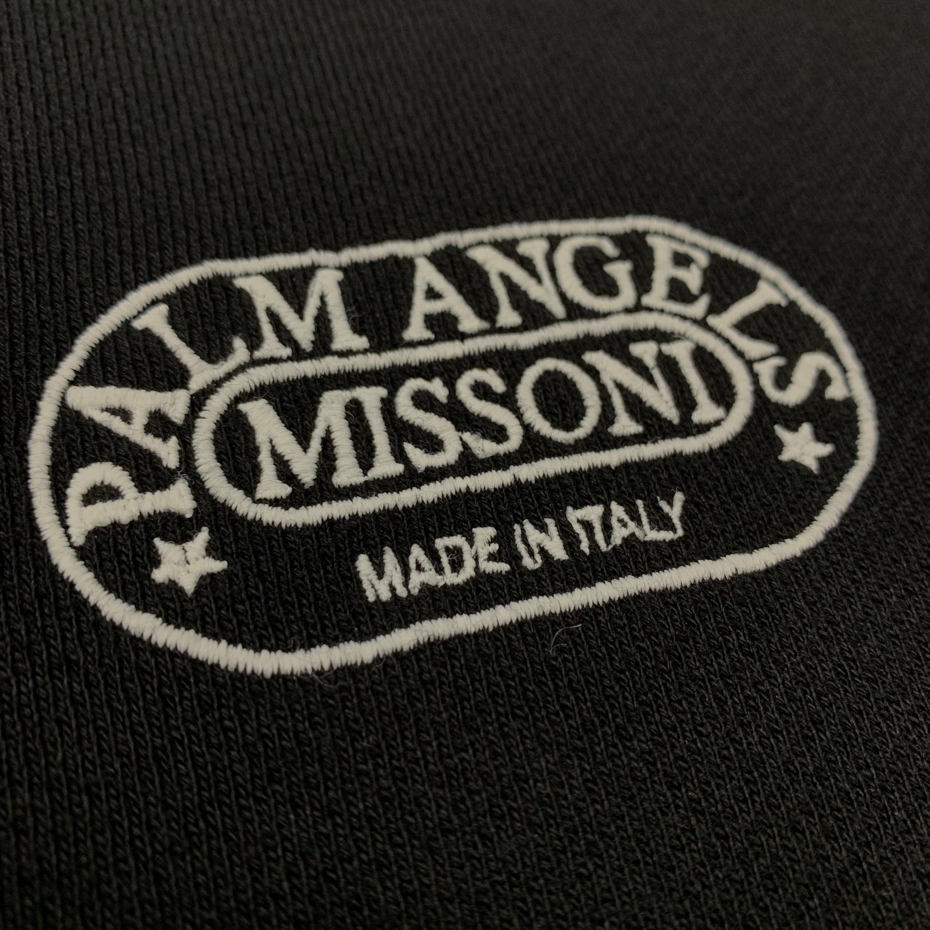 Palm Angels Large Sweatshirt Missoni Sprayed Black Sweatshirt Crewneck