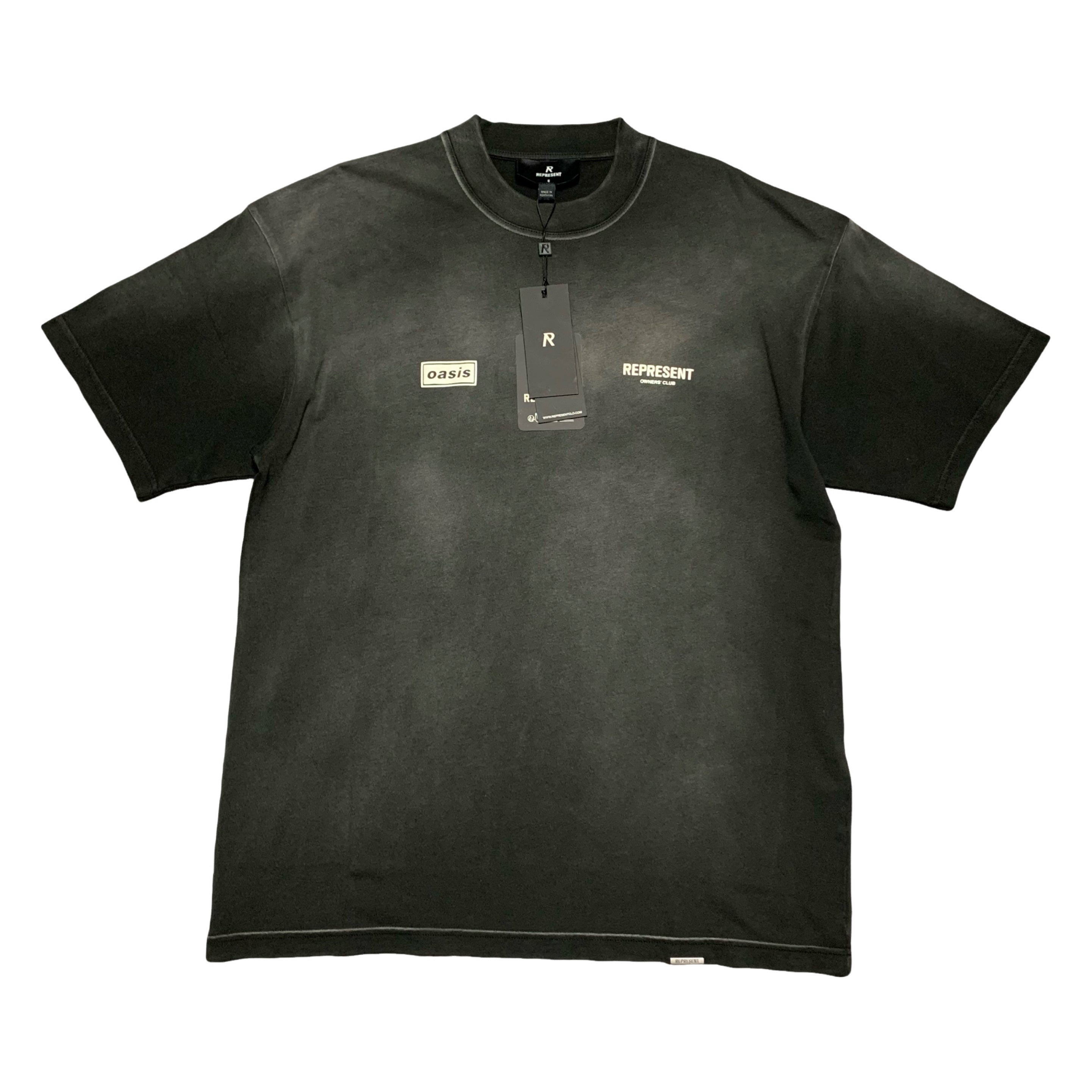 Represent Oasis Small Owners Club Stained Black Tee