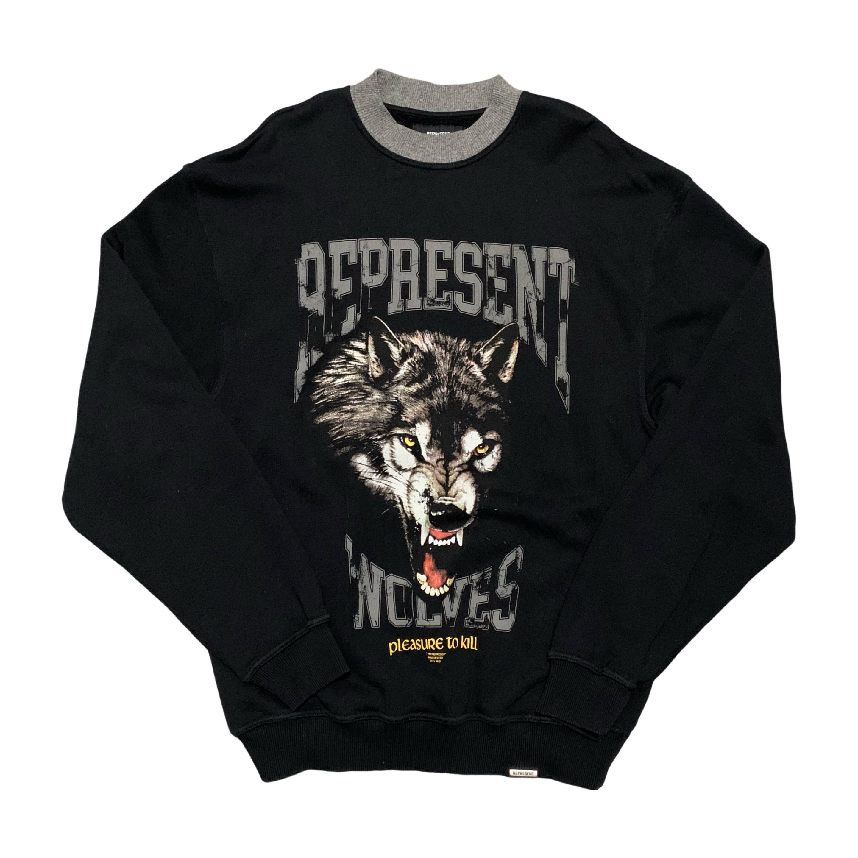 Represent Small Pleasure To Kill Wolf Black Sweatshirt