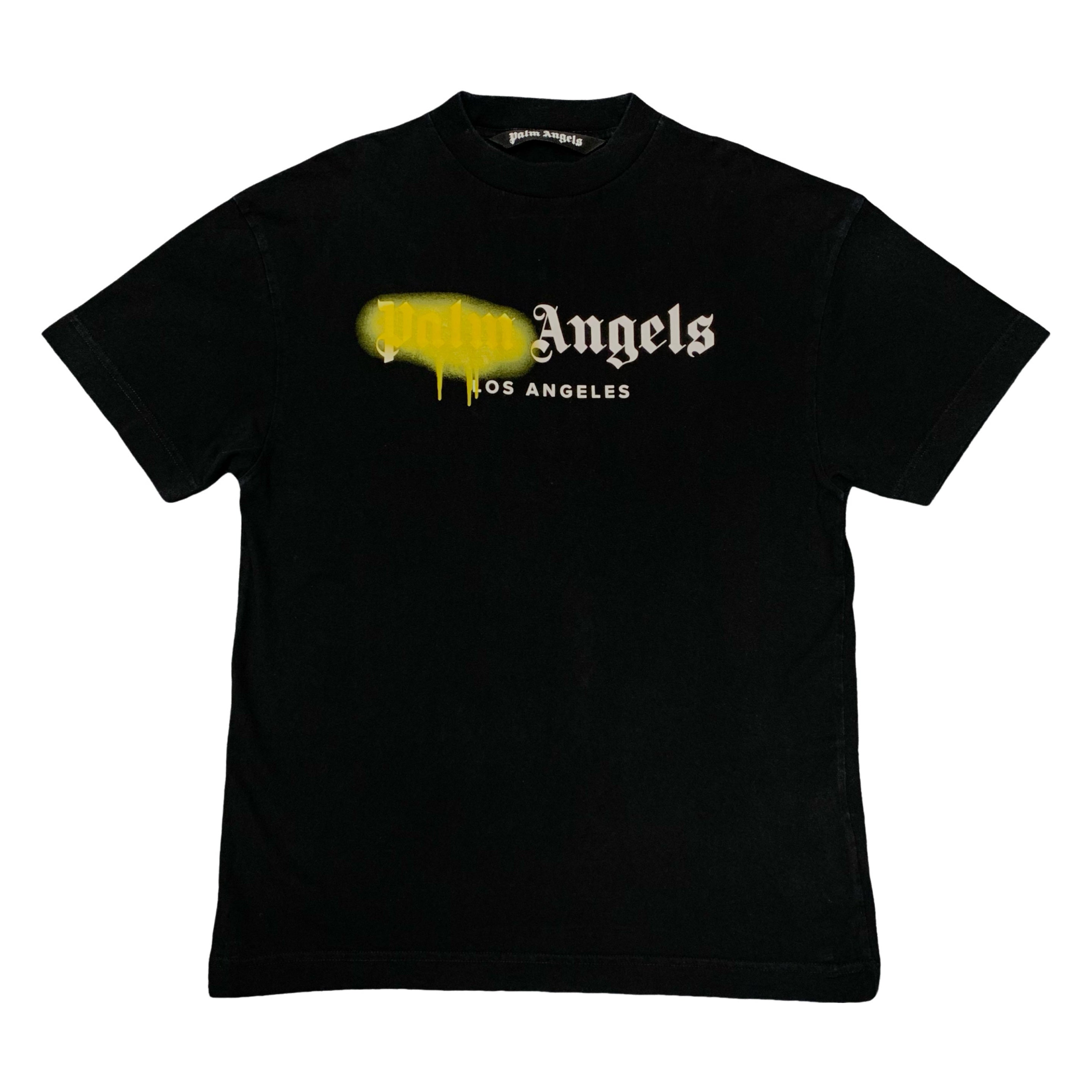 Palm Angels Small Tee Los Angels Sprayed Black T-Shirt