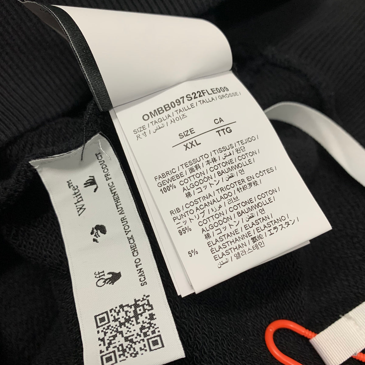 Off White XXL Hoodie Wave Diagonal Black Hoodie Virgil Abloh
