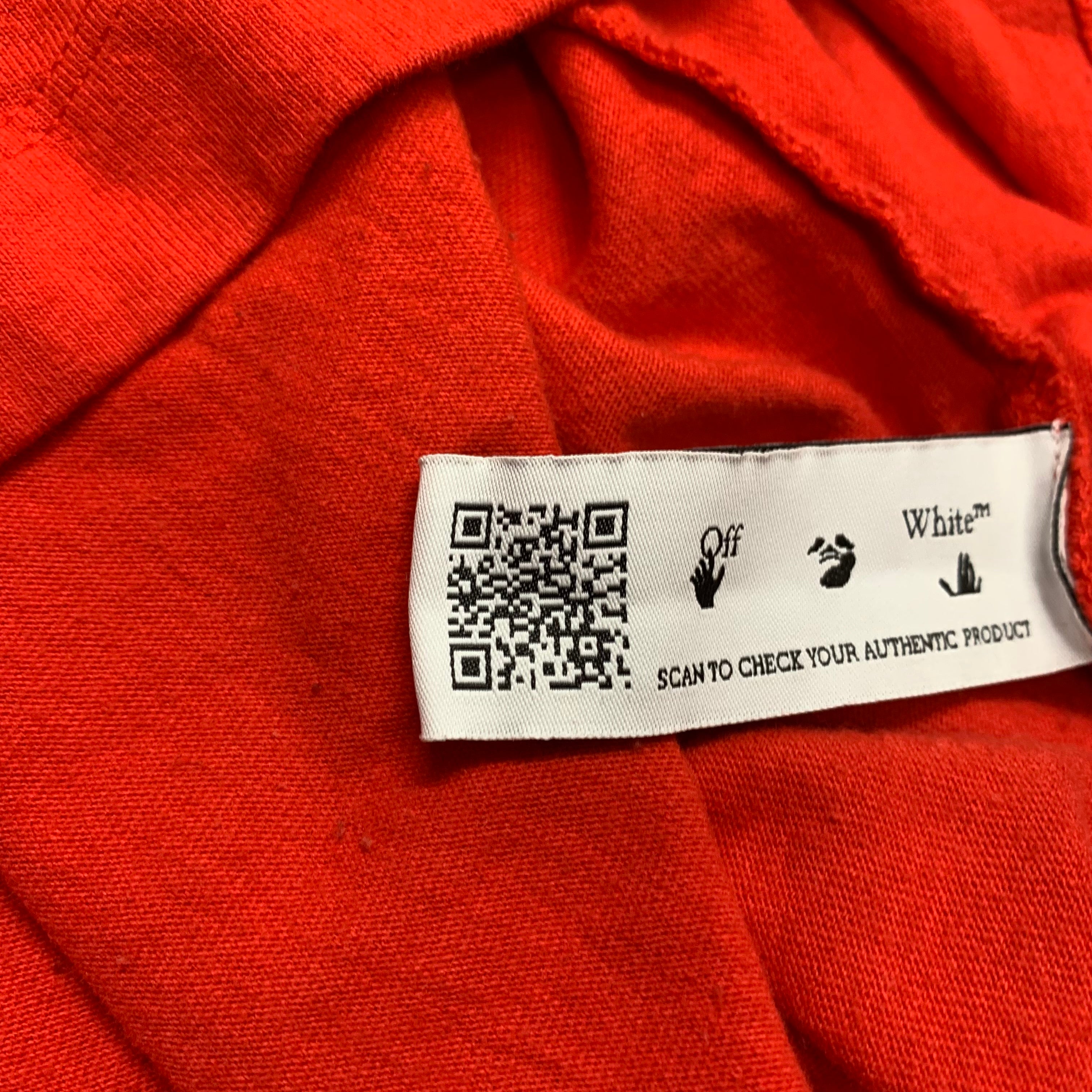 Off White XL Tee Mona Lisa Arrows Red T-Shirt Virgil Abloh