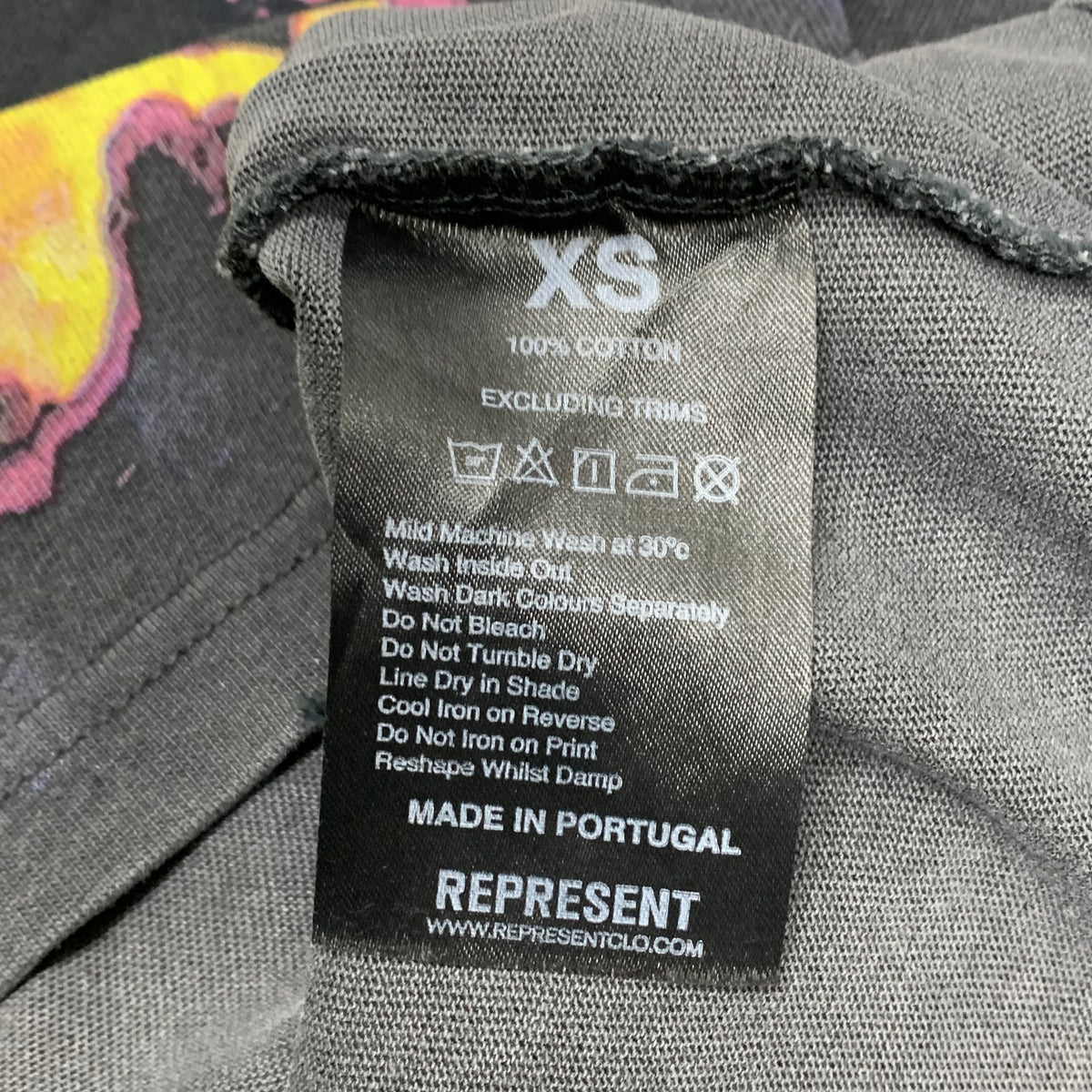 Represent XS Tee Spirit Reaper Vintage Black T-Shirt