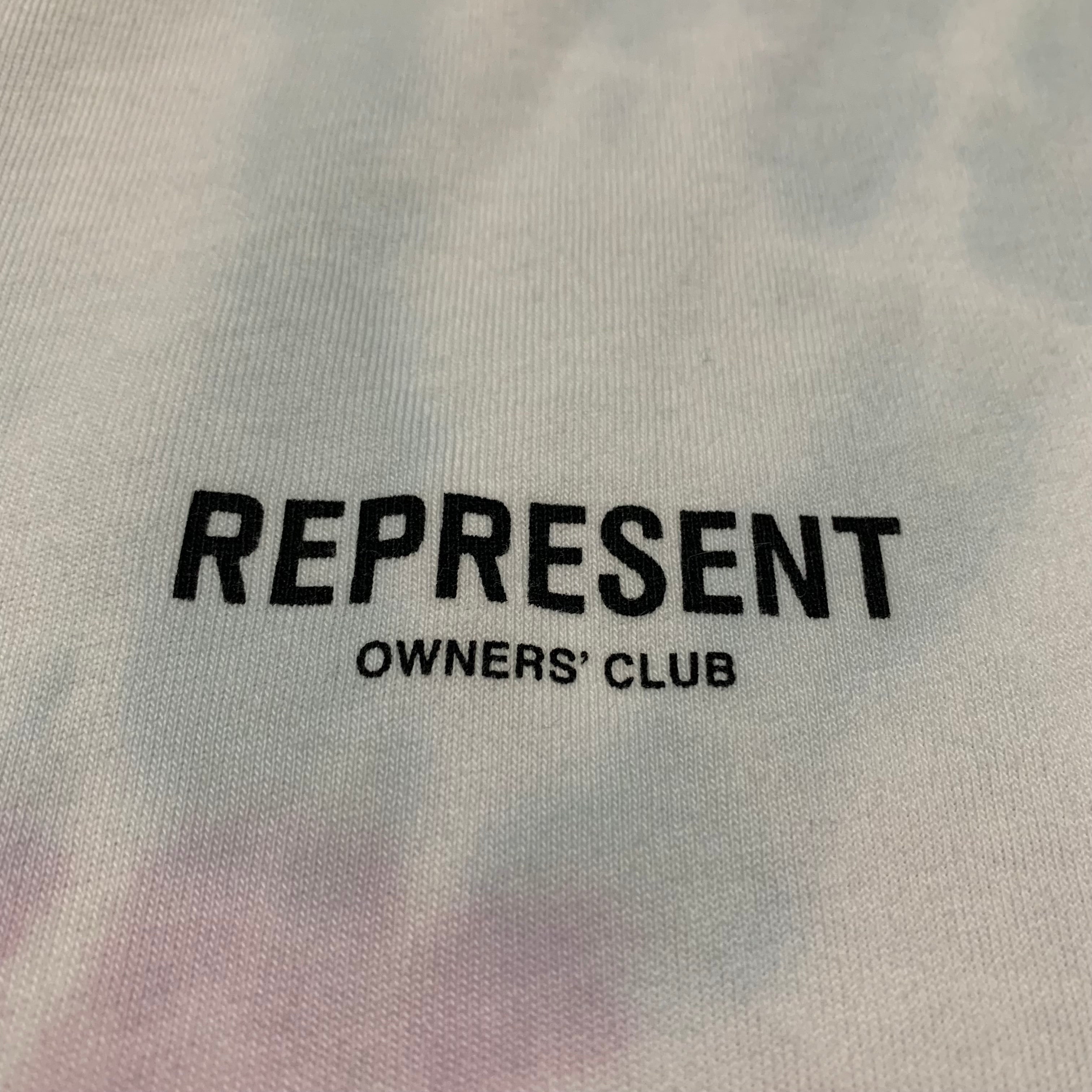 Represent Small Owners Club Tie Dye Flat White Tee